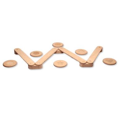 Kidodido Montessori Balance Beam and Stepping Stones Set white background