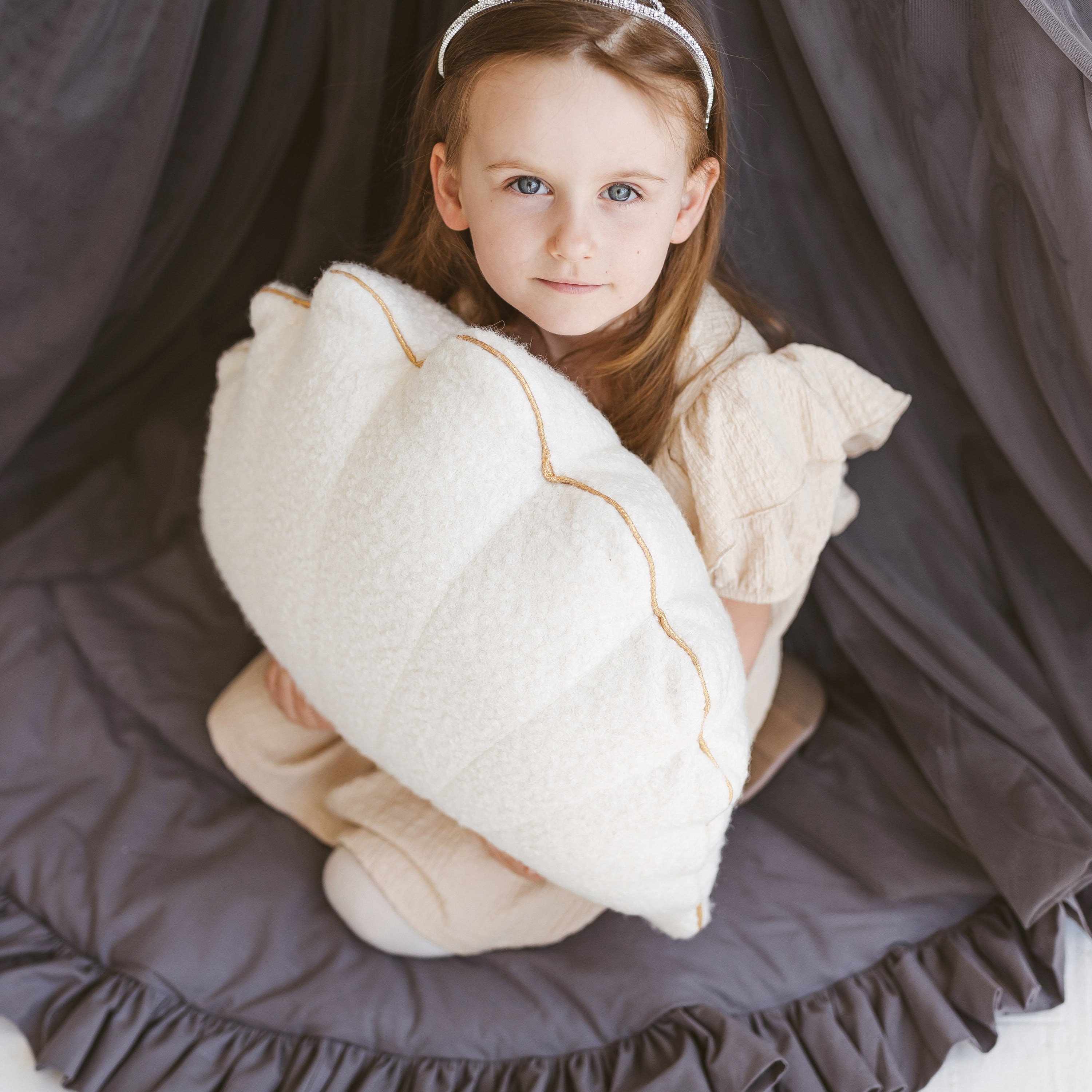 MINICAMP BOUCL-ST-SH-WH Kid's Seashell and Starfish Pillows