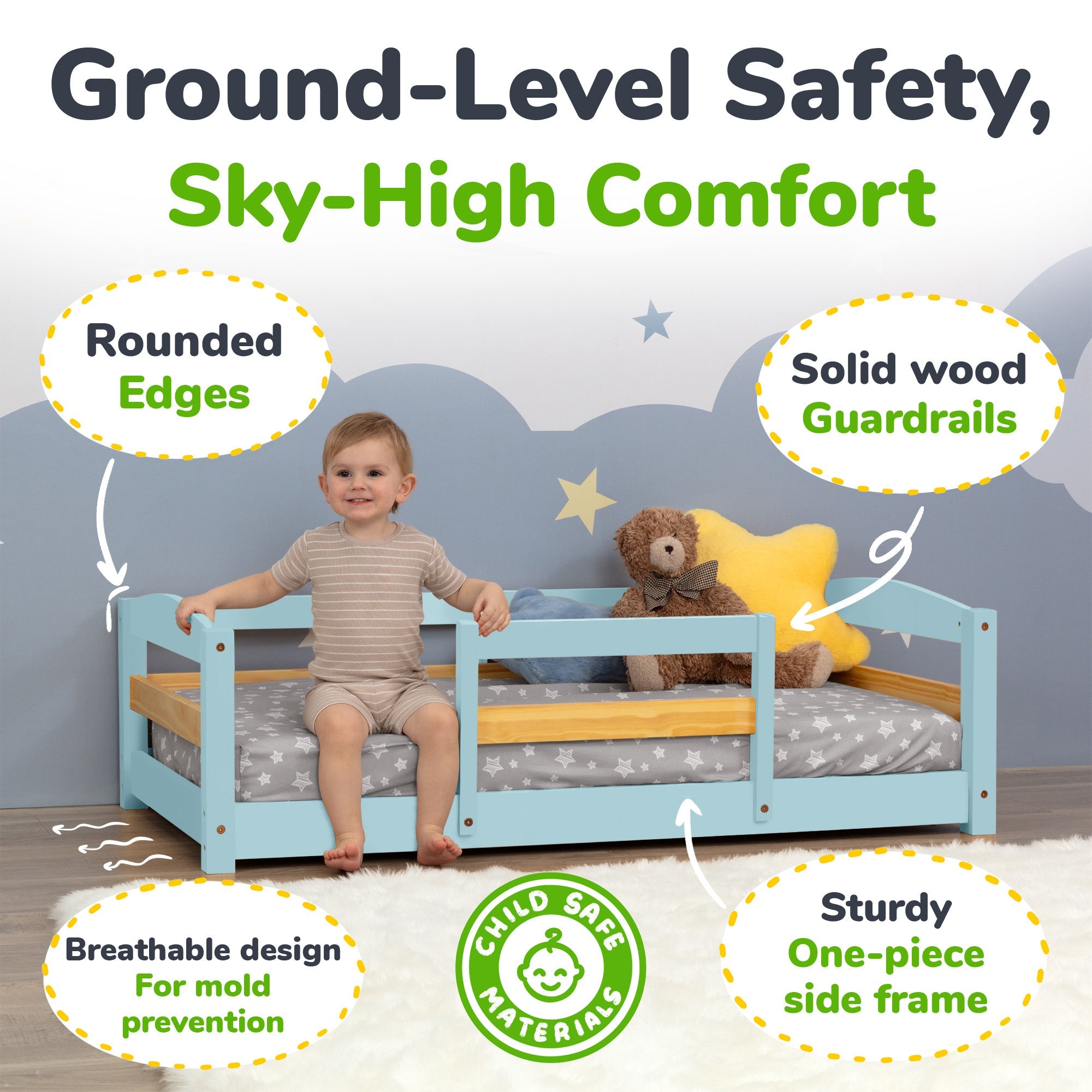 Ocodile Floor Bed - Crib Size