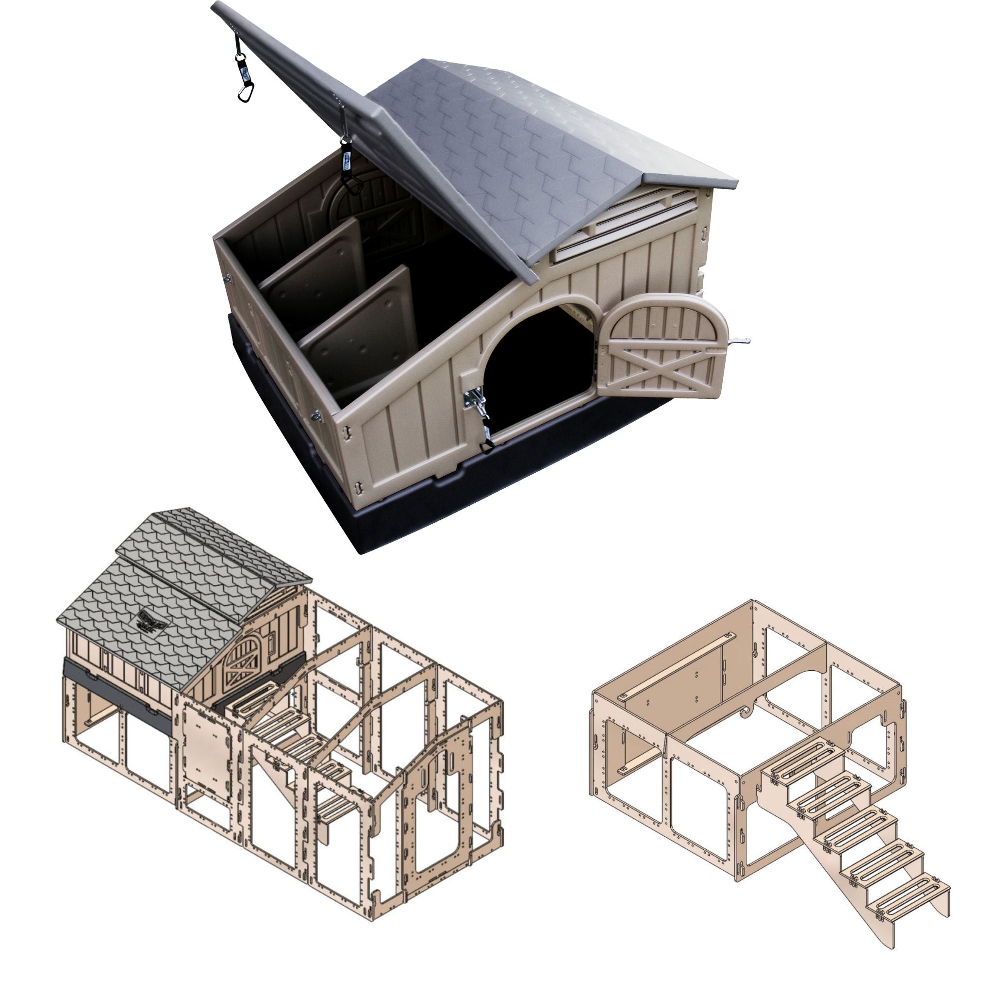 Hatching Time Standard Chicken Coop with Stand and Stairs & Run