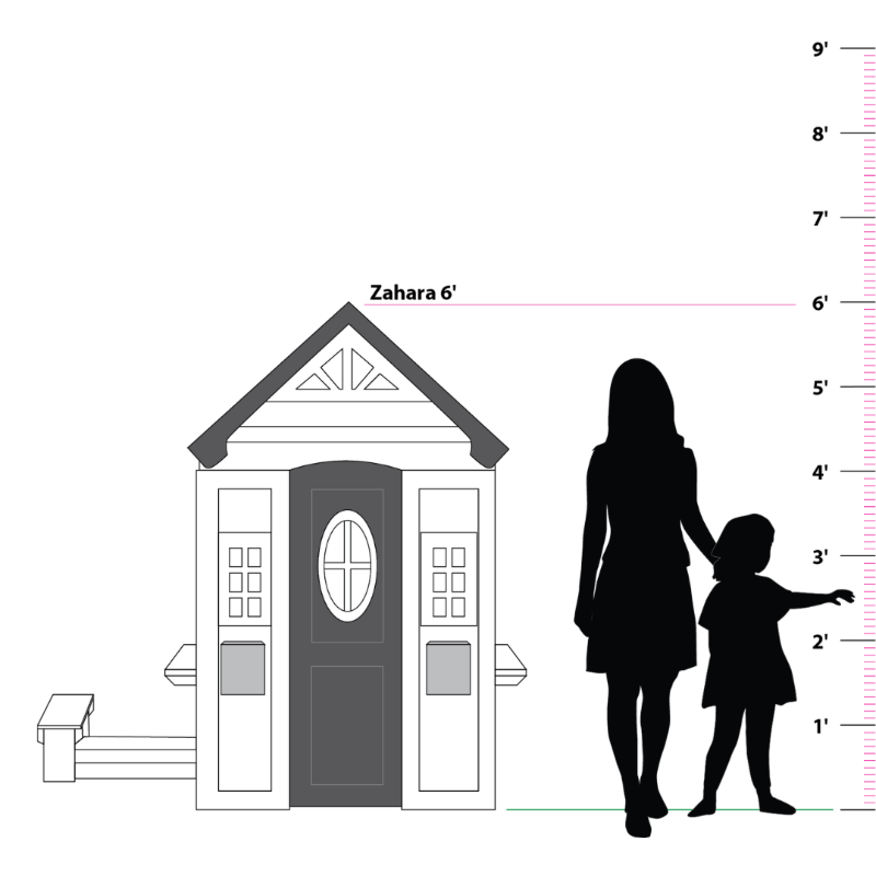 2mamabees Zahara playhouse for kids height photo