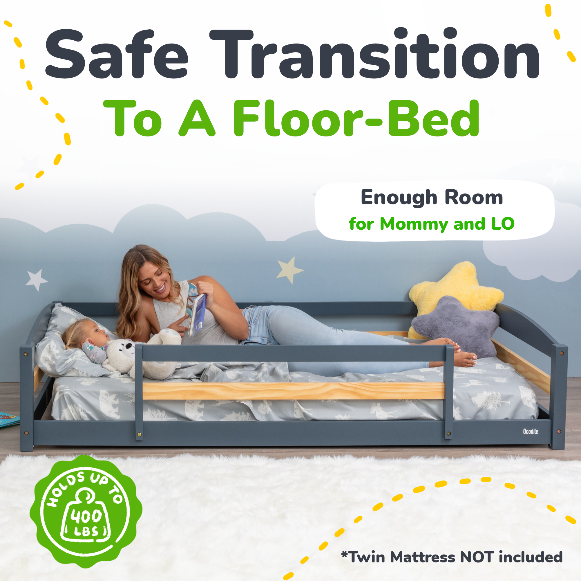 Ocodile Floor Bed - Twin Size