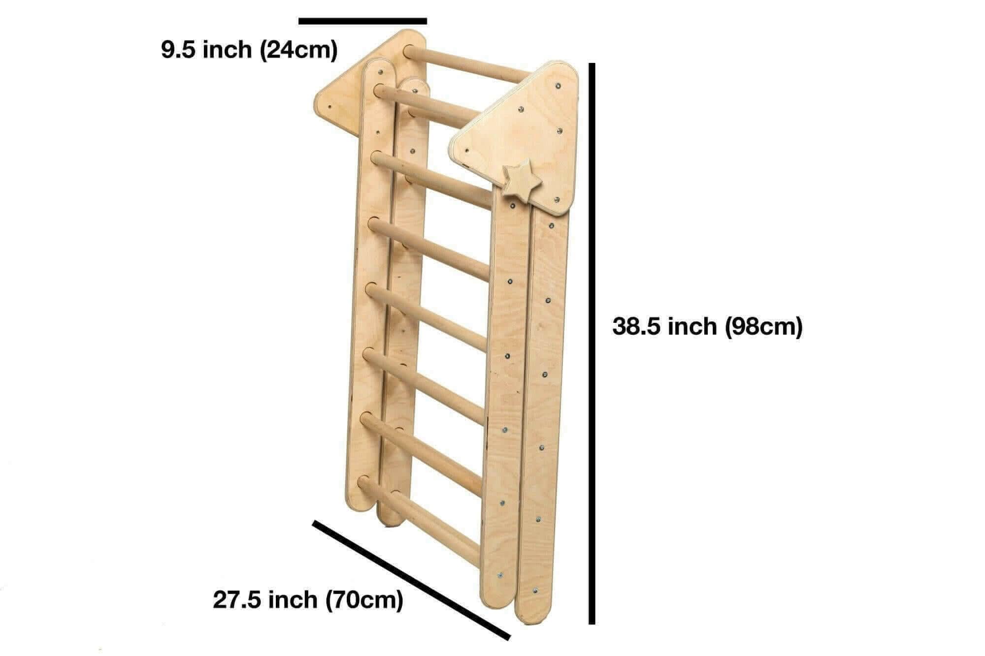 Kidodido Montessori Climbing Set / Pikler Triangle, Climbing Arch & Ramp / 3 Pieces Set