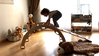 Kidodido Montessori Climbing Set / Pikler Triangle, Climbing Arch & Ramp / 3 Pieces Set