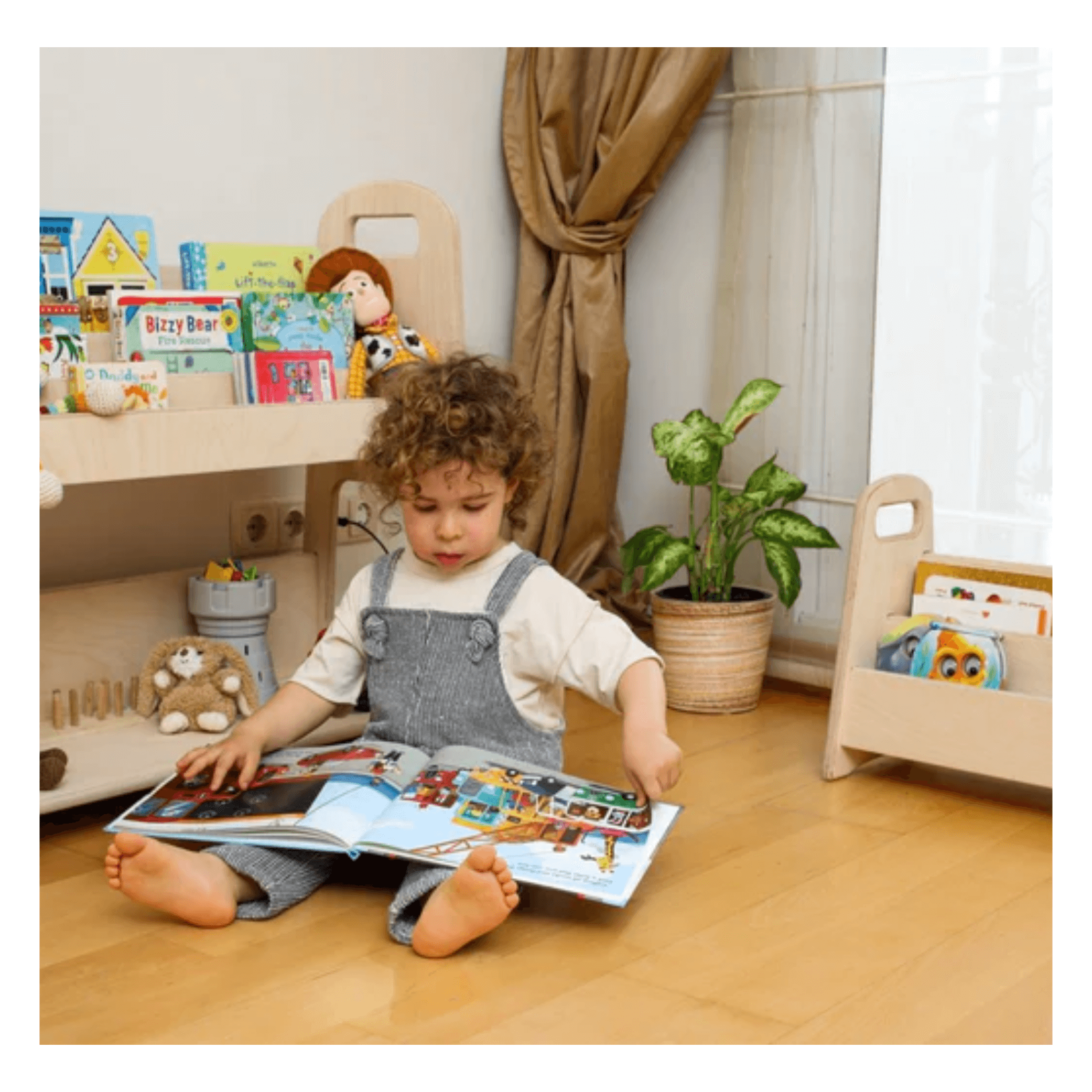 Kidodido Wooden Bookshelf KIDO18 child reading