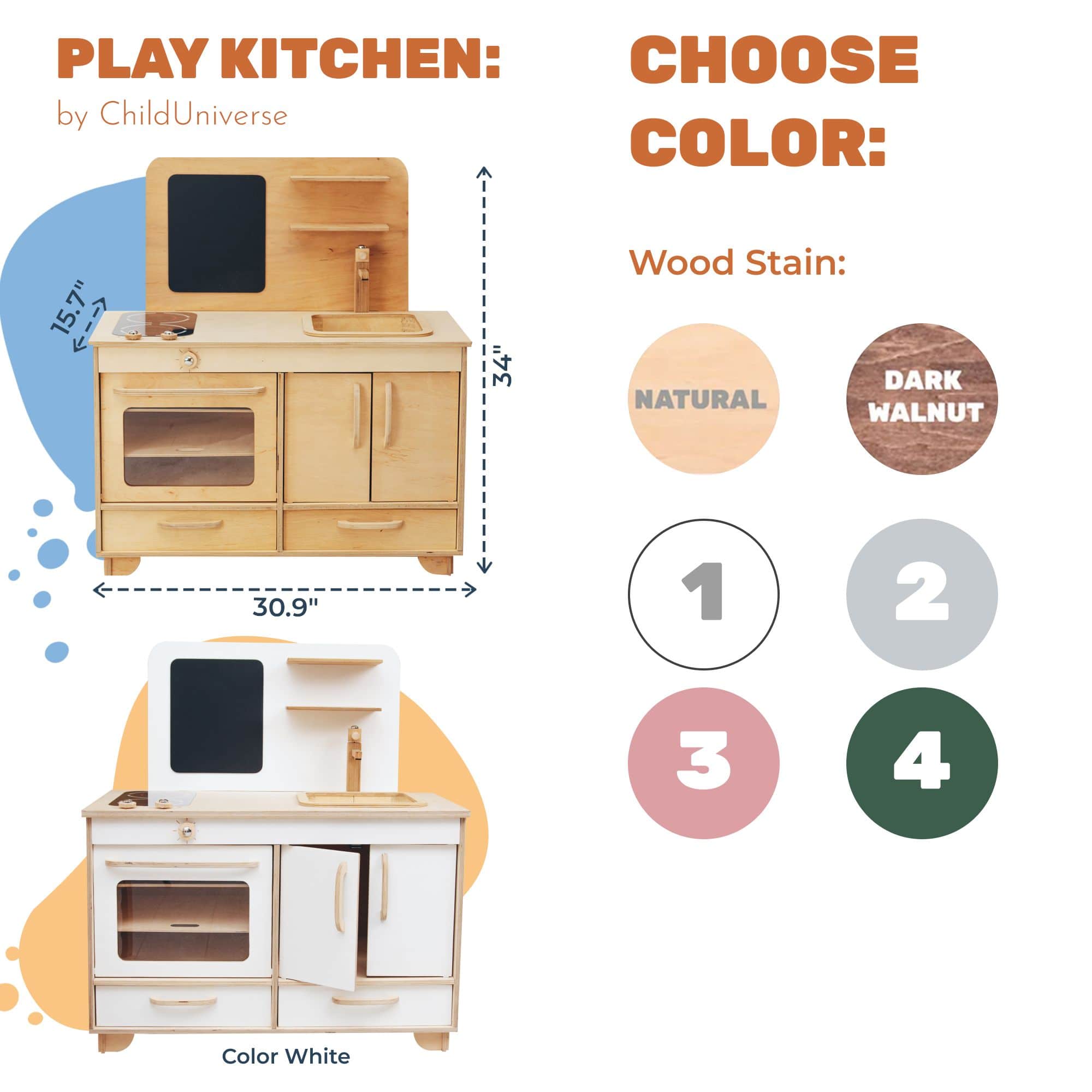 Enjoy the Wood Wooden Play Kitchen