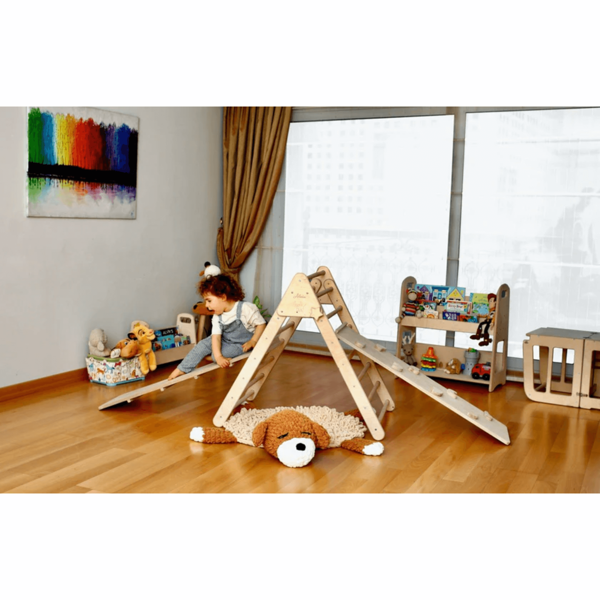 Kidodido 4 Piece Montessori Climbing Set KIDO11 triangle and ramp