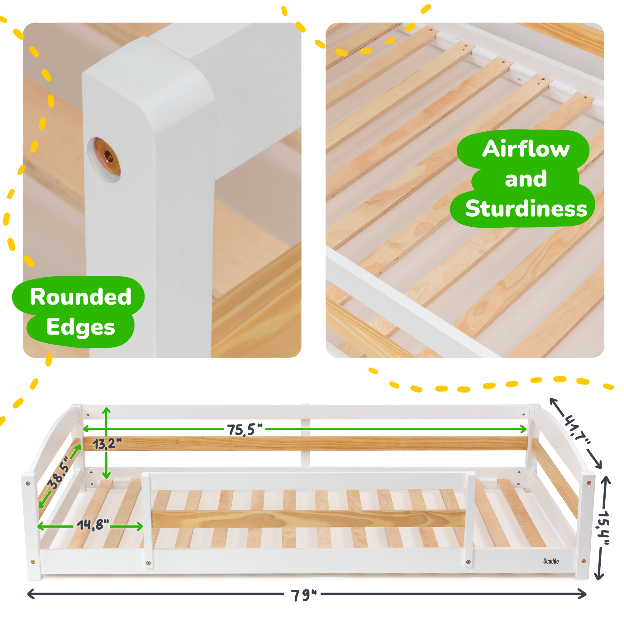 Ocodile Floor Bed - Twin Size