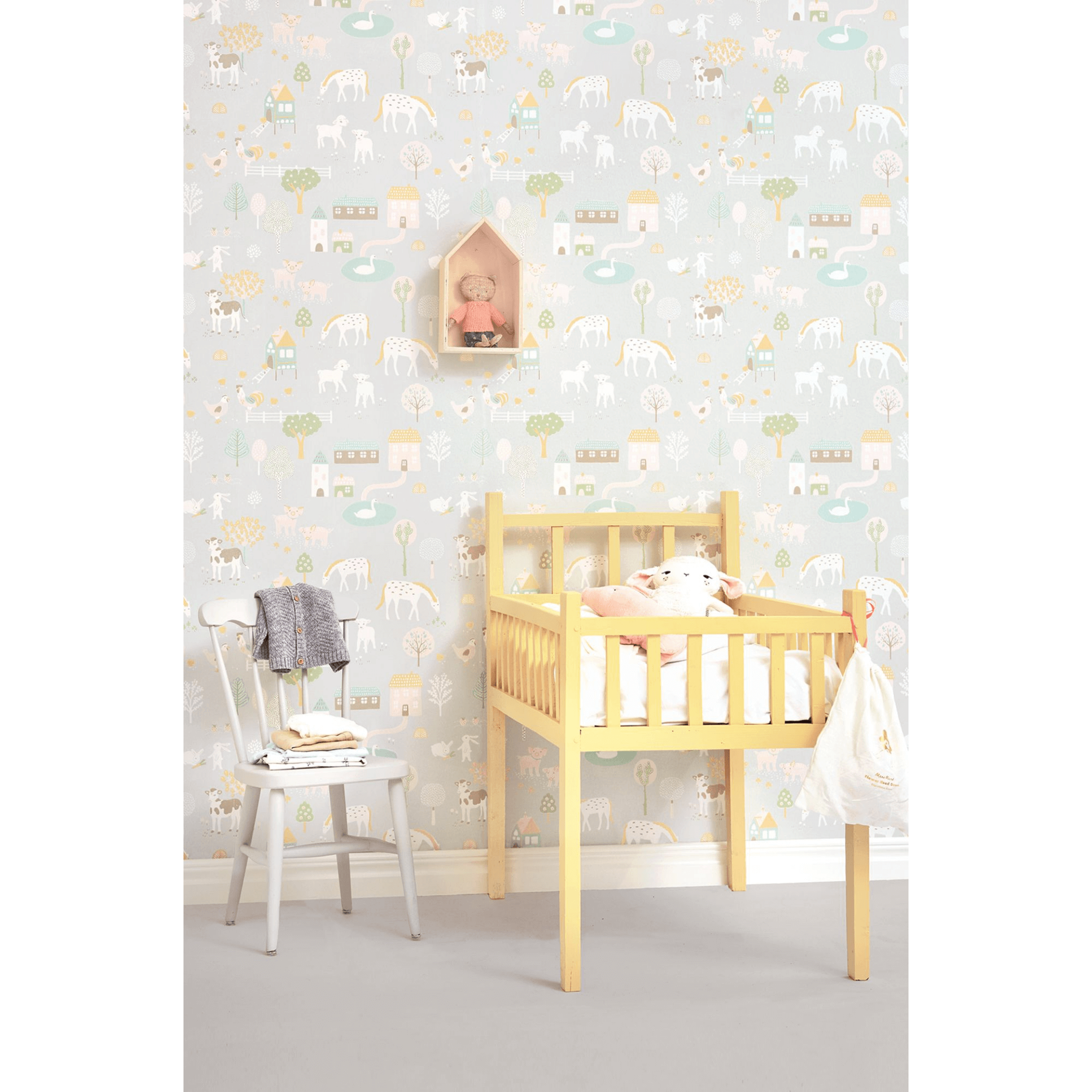 Majvillan My Farm Wallpaper 127-01 room view furniture