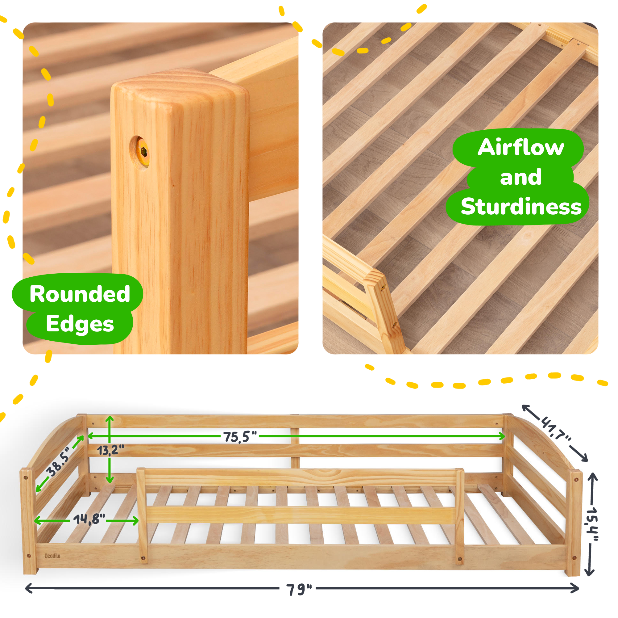 Ocodile Floor Bed - Twin Size