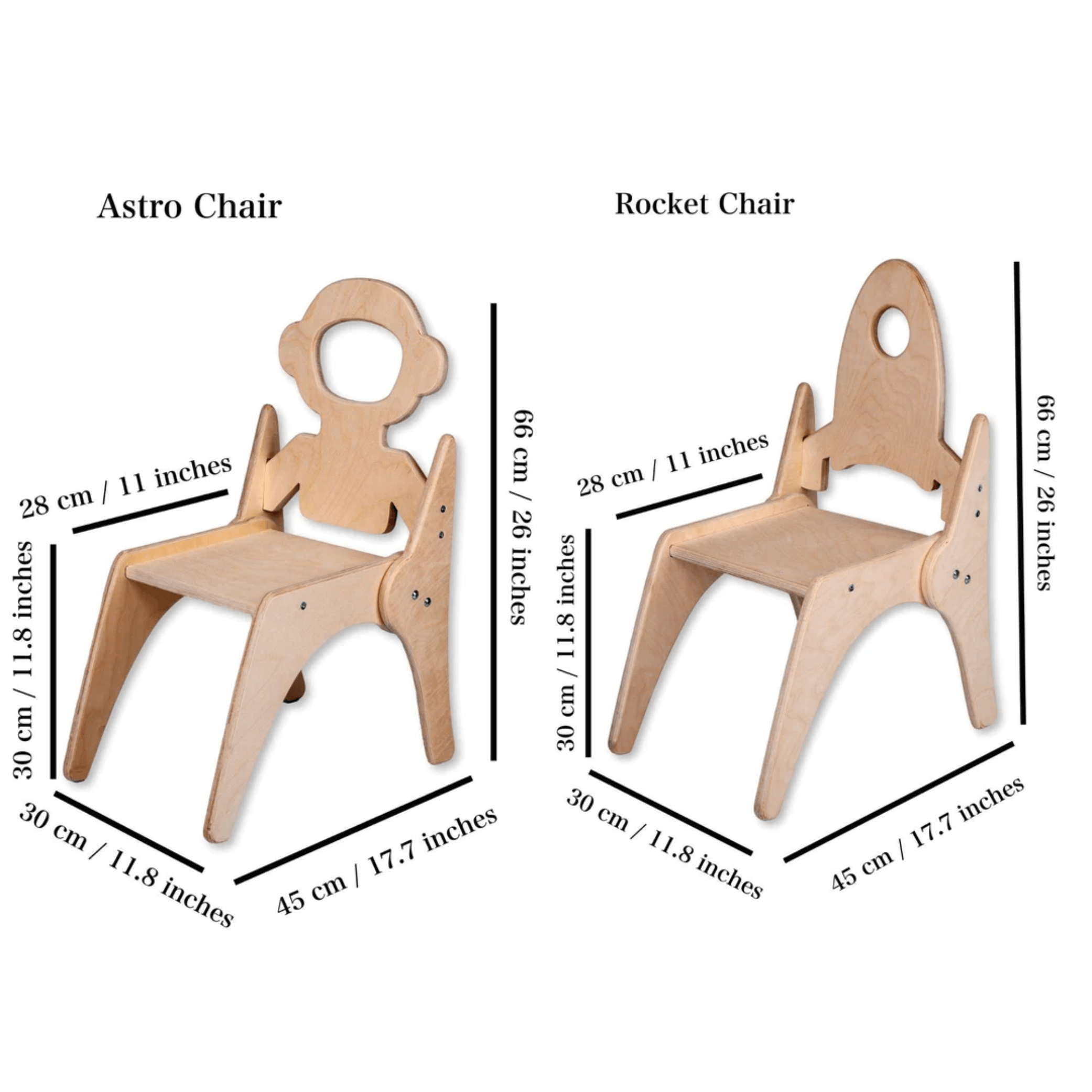 Kidodido Montessori Table and Chair Set KID073 chair specifications