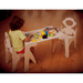 Kidodido Montessori Table and Chair Set KID073 kid sitting at table