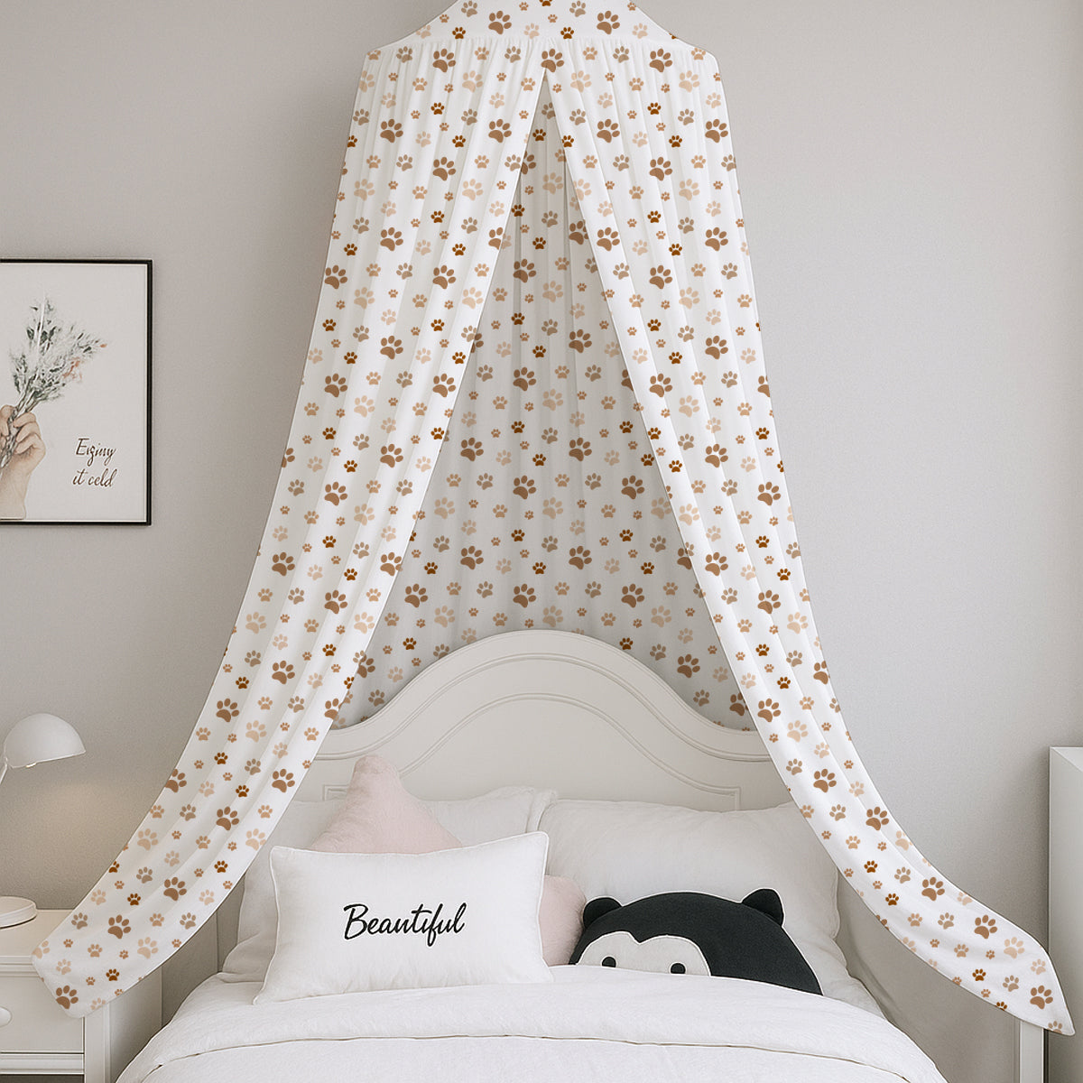 PushpLinen Animal Paws Printed Canopy