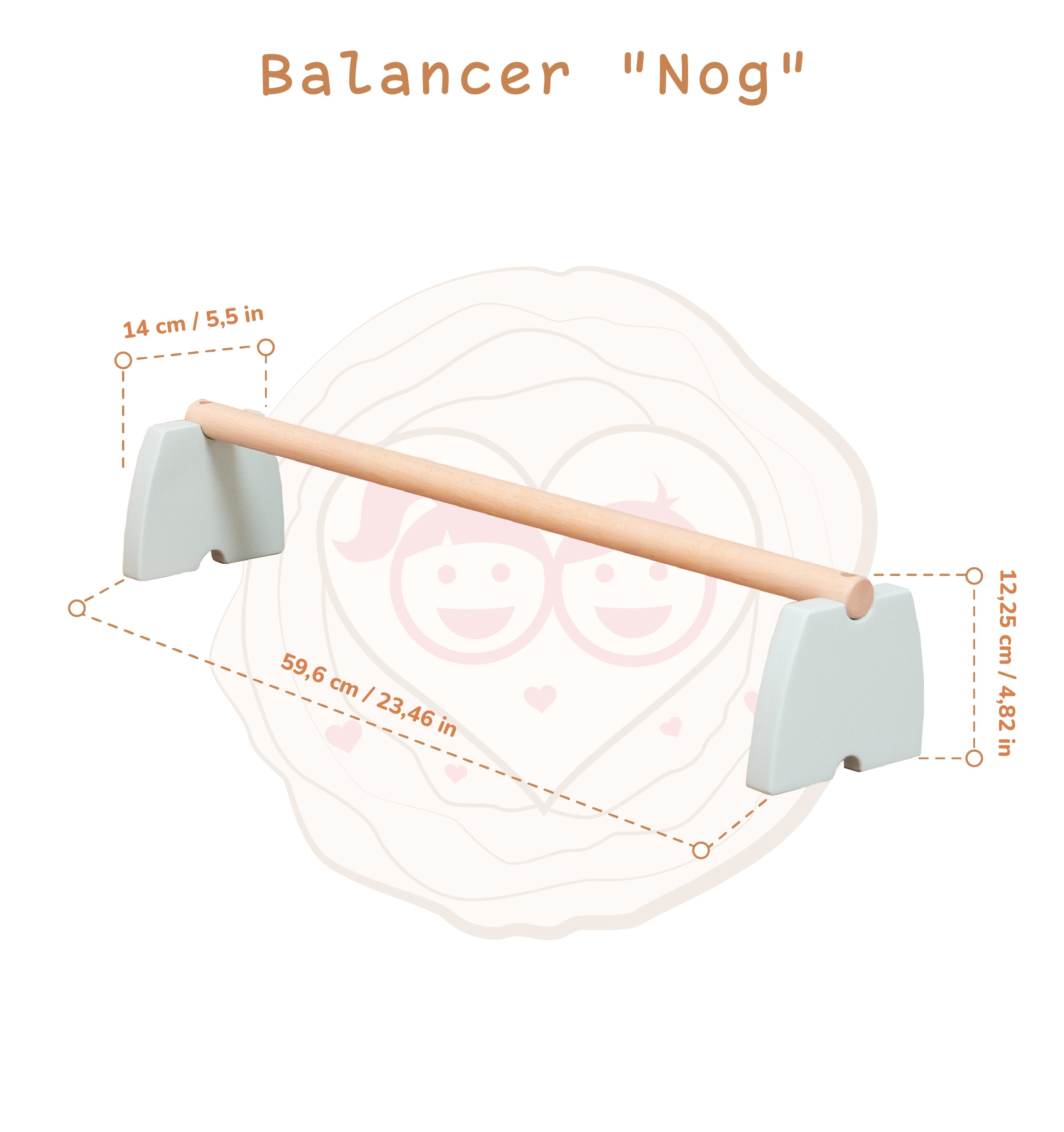 Woodandhearts Balance Beam Set