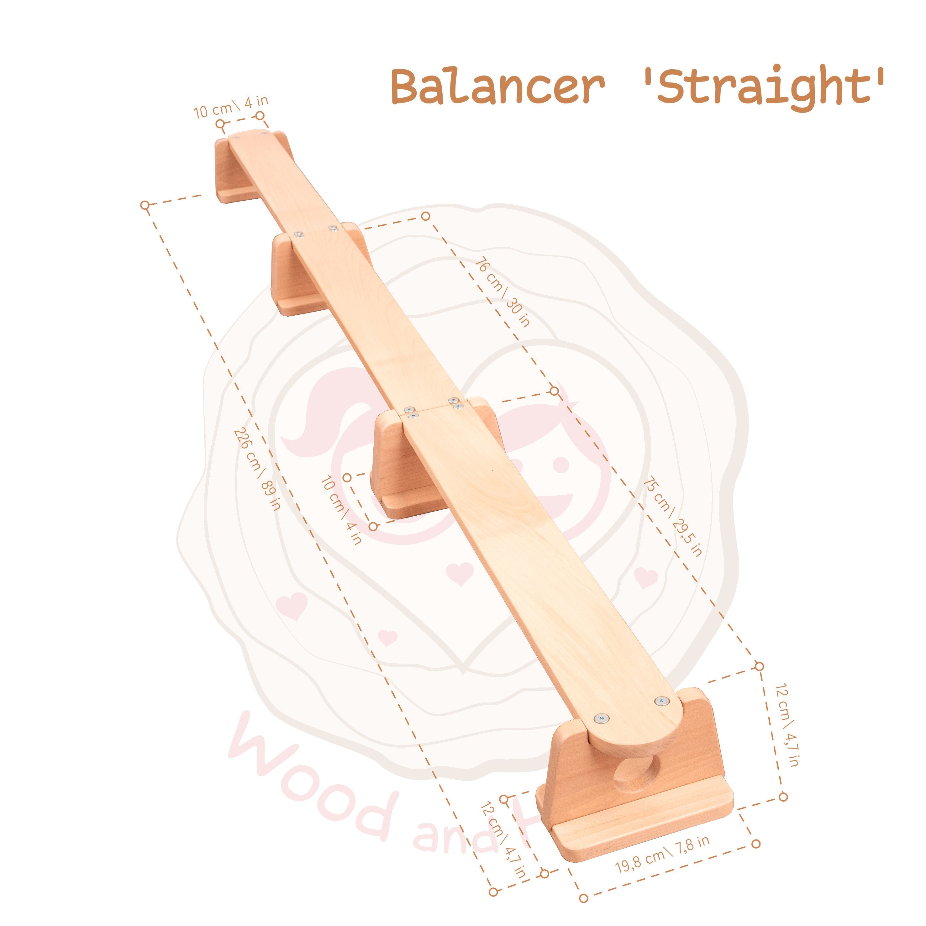 Woodandhearts Balance Beam