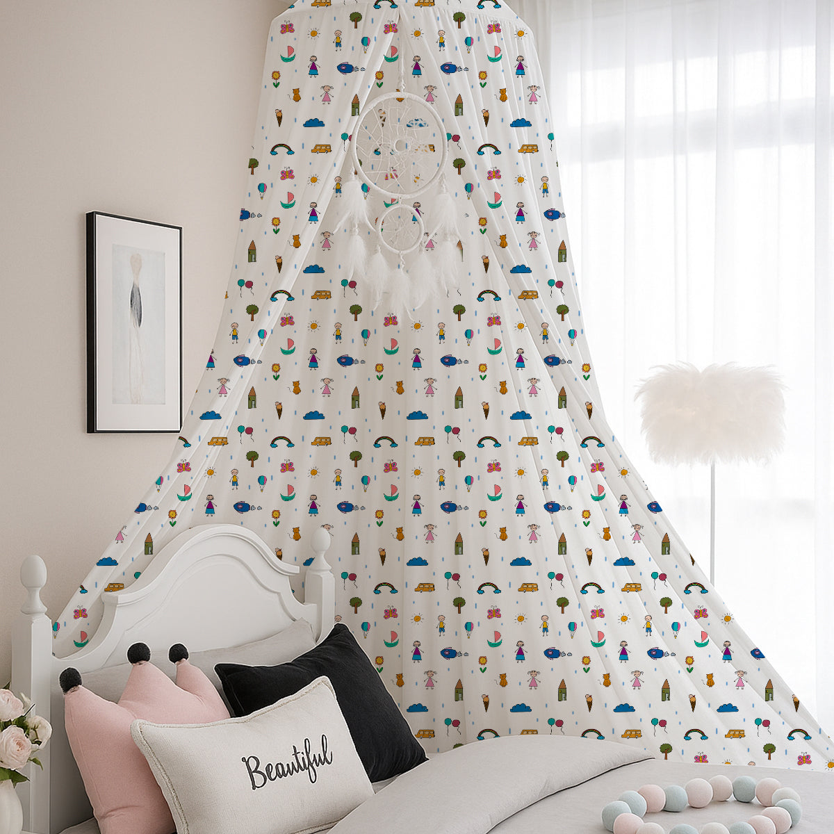 PushpLinen Boy & Girl Kids Printed Canopy