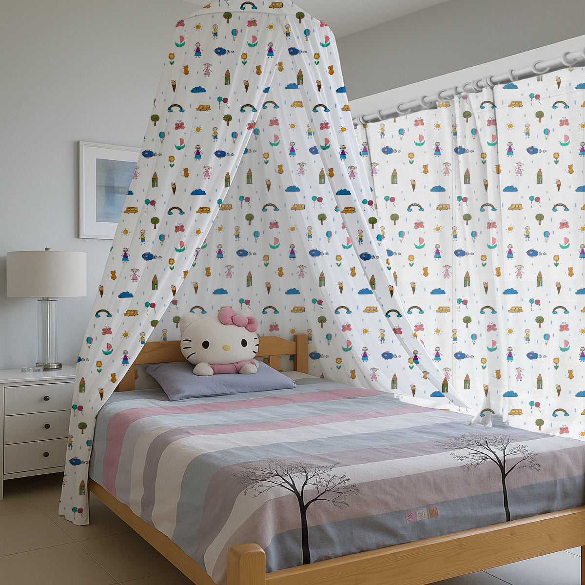 PushpLinen Boy & Girl Kids Printed Canopy