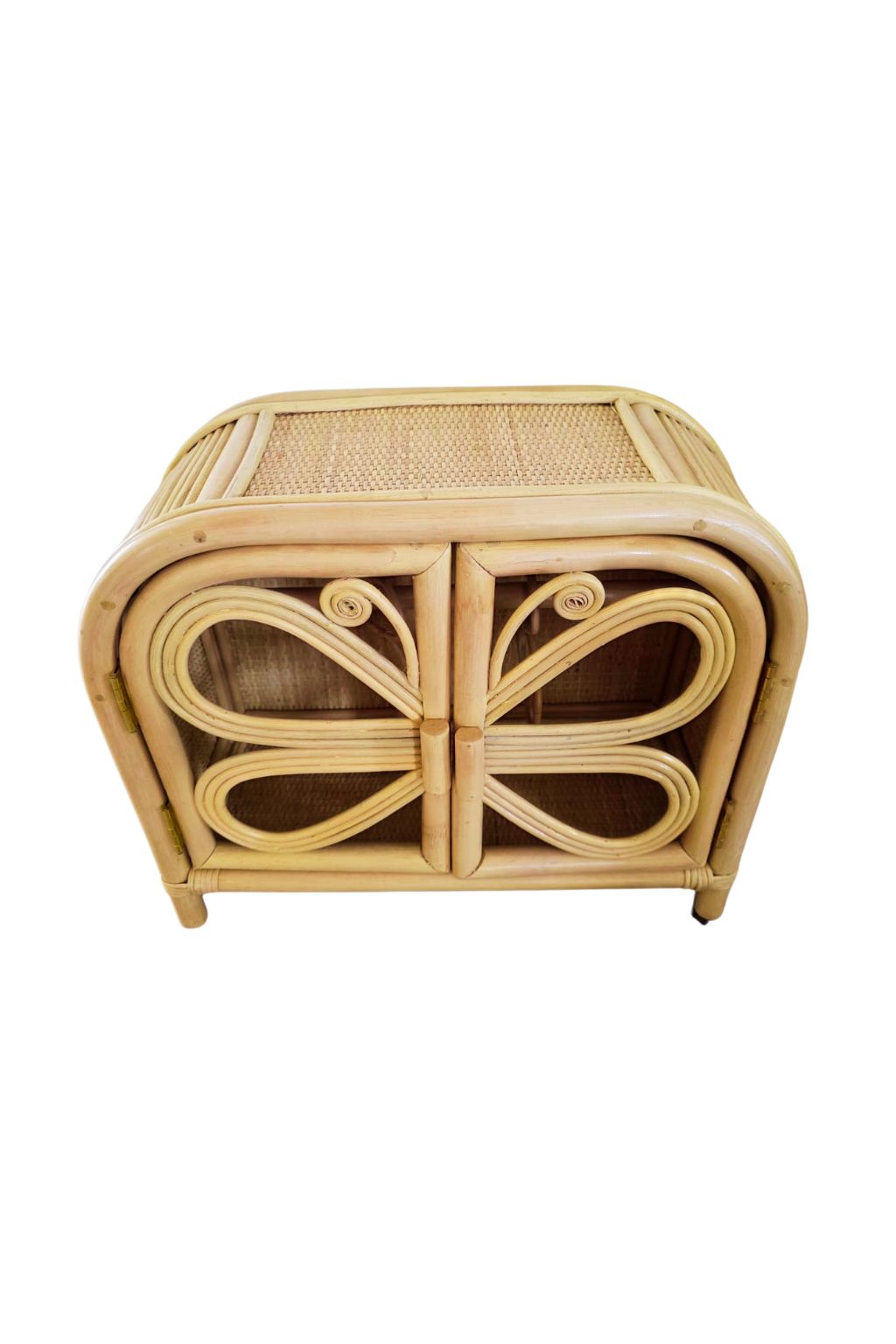 Lullaby Rattan Rattan Doll Clothes Wardrobe | Boho Butterfly Dresser for Kids | Eco-Friendly Nursery Decor