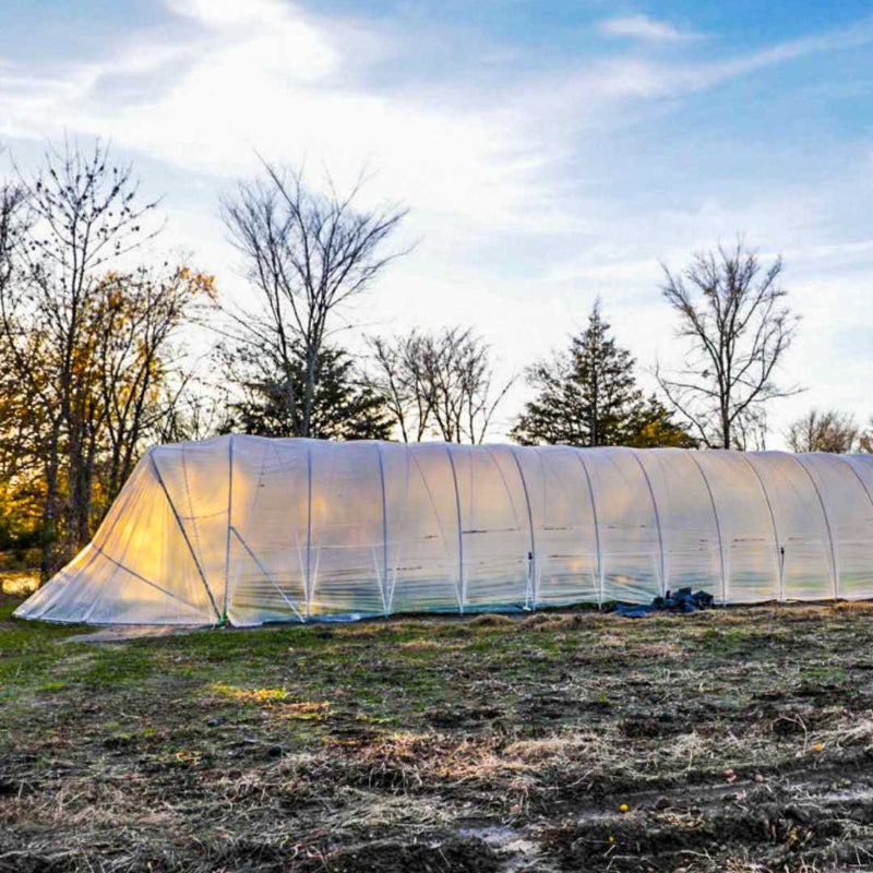 CaterpillarTunnelDoorsCloseBootstrap Farmer All-Metal Butterfly Door Caterpillar Tunnel side view