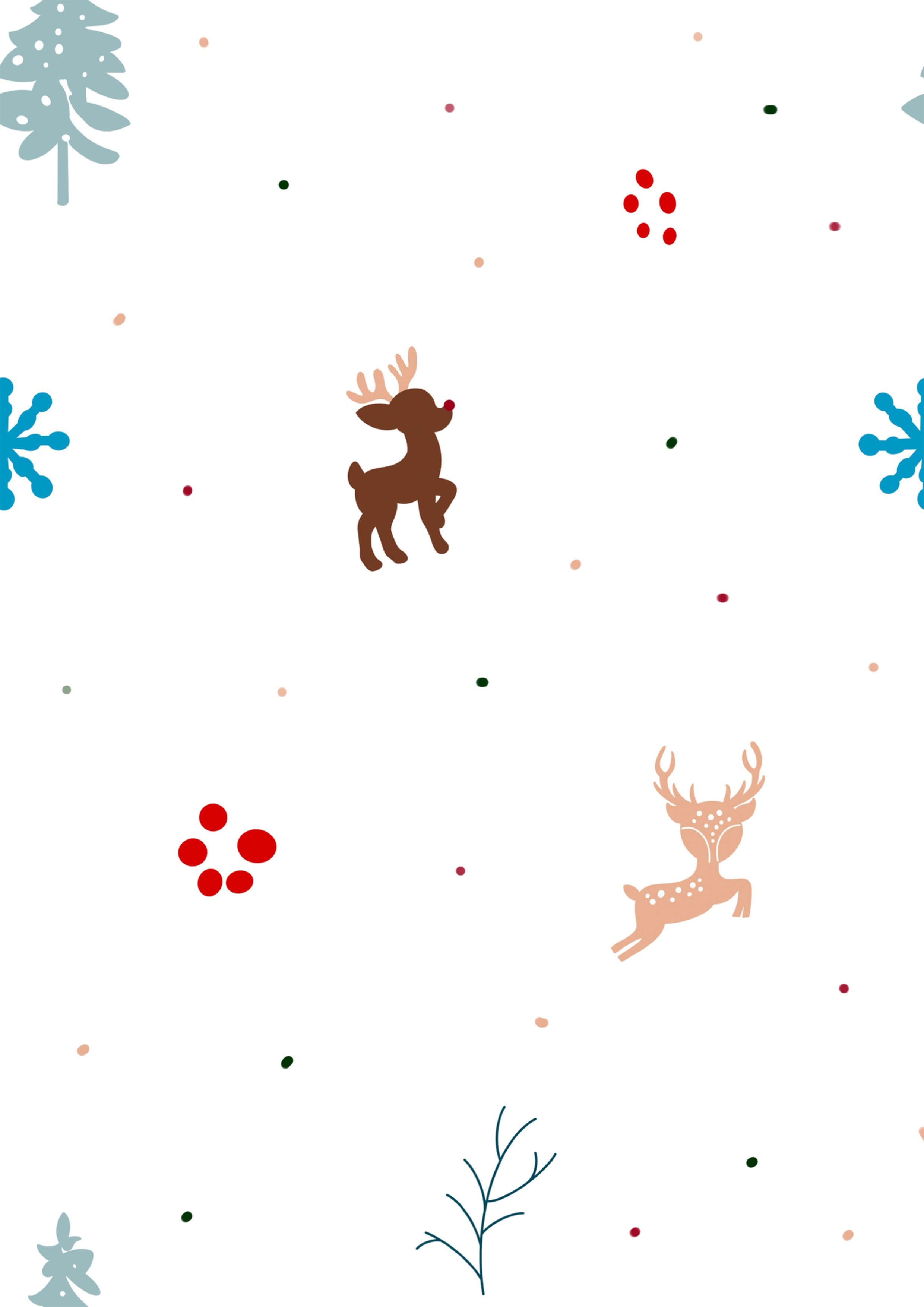 PushpLinen Christmas Raindeer Printed Canopy
