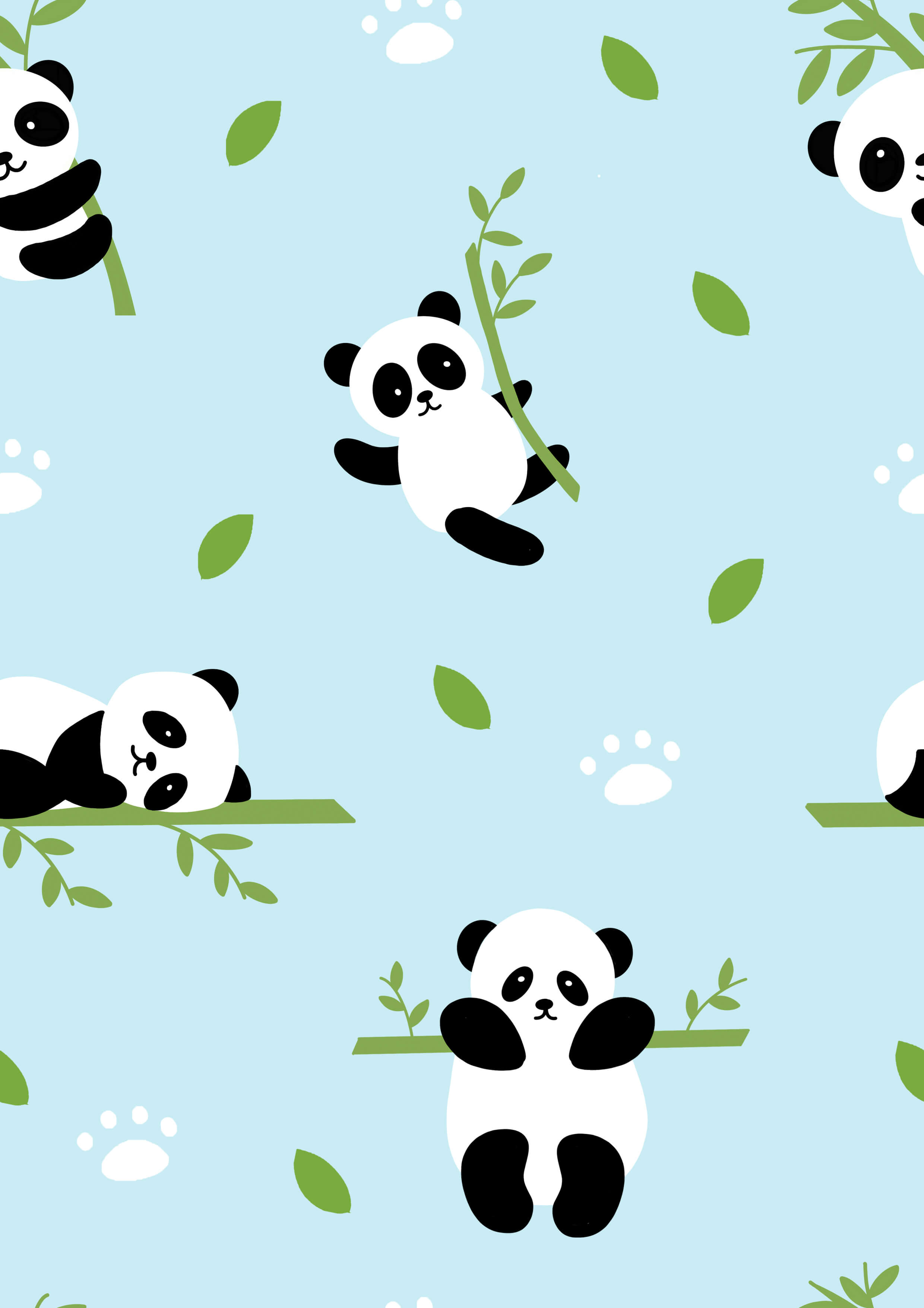 PushpLinen Cute Panda with Bamboo Tree Printed Canopy