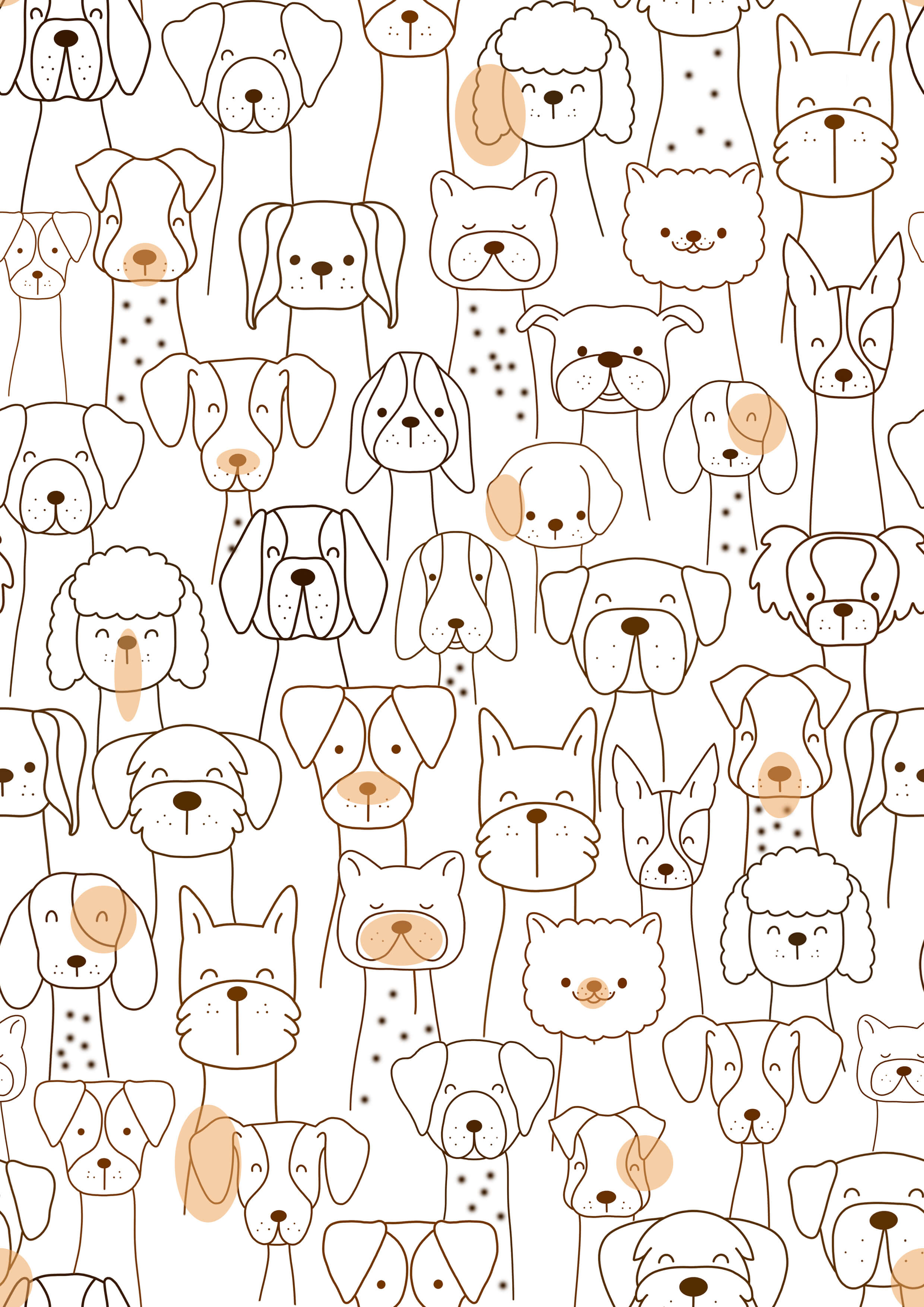 PushpLinen Cute Dogs Printed Canopy