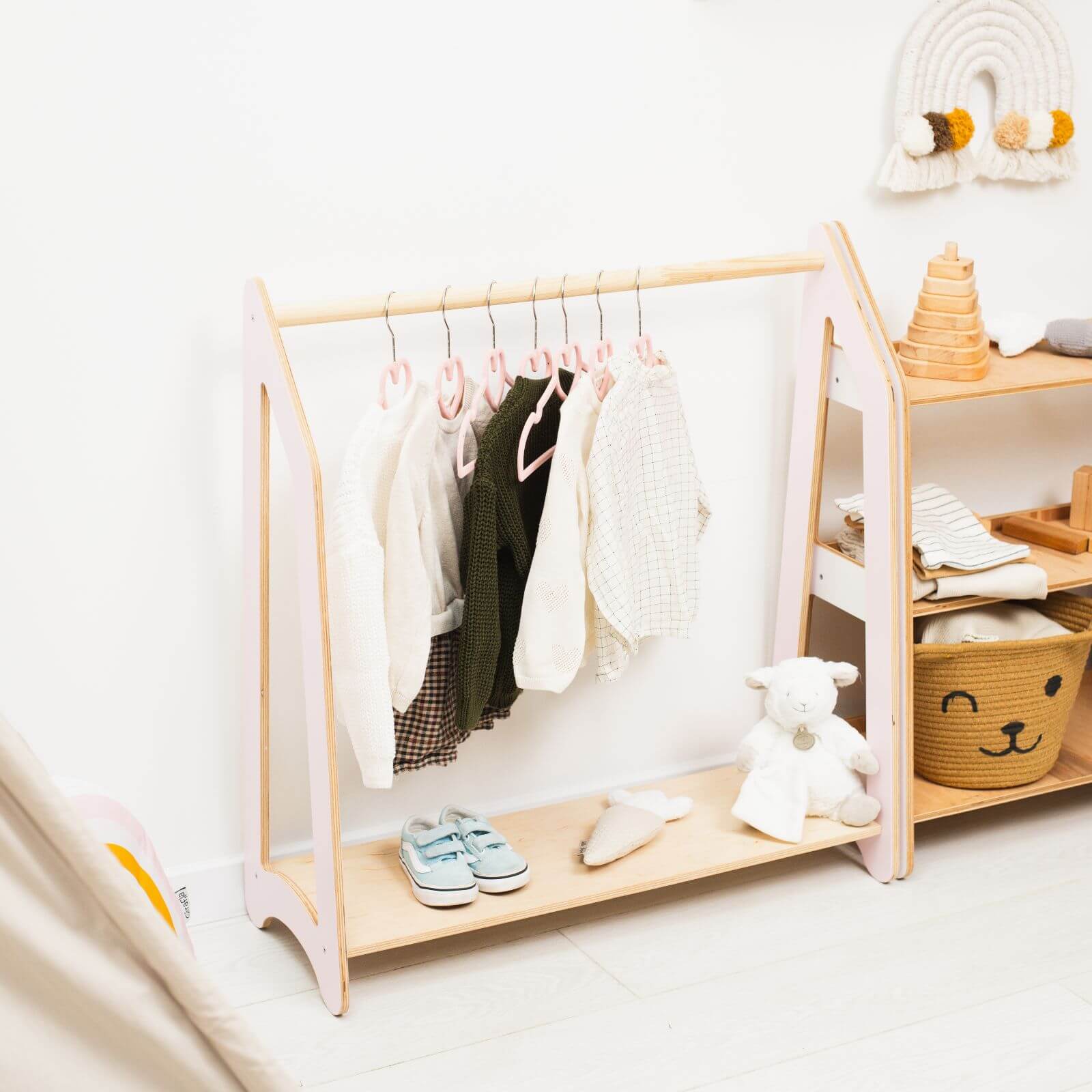 Enjoy the Wood Kids Clothing Rack