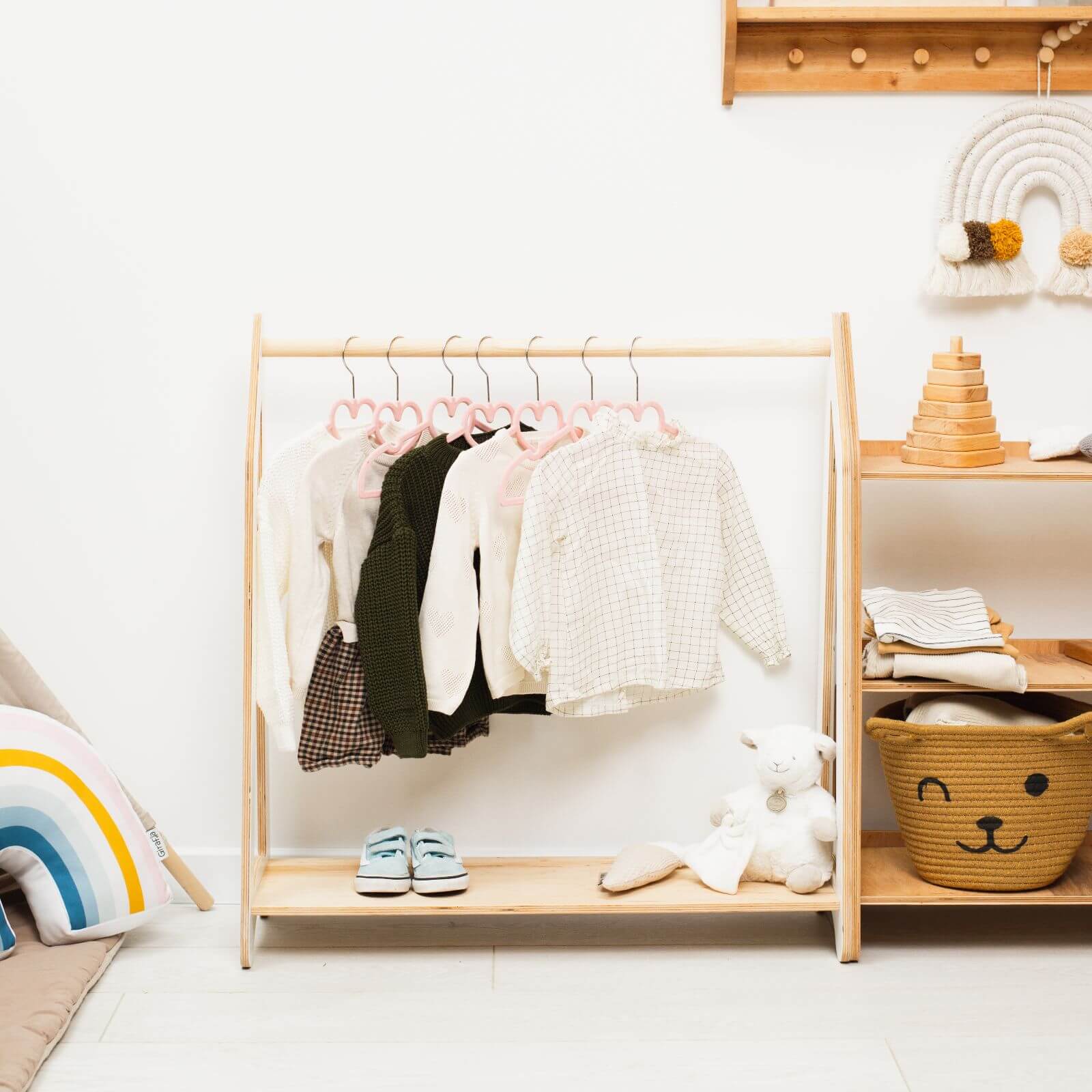 Enjoy the Wood Kids Clothing Rack