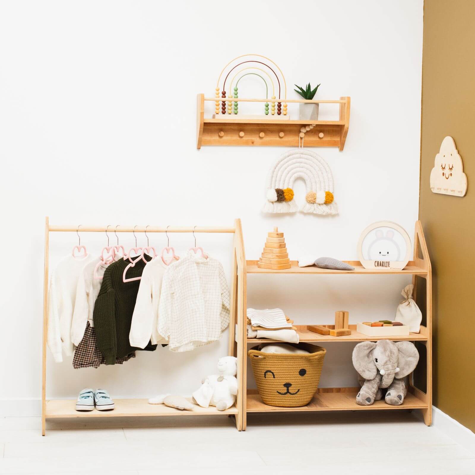 Wooden Clothing Rack