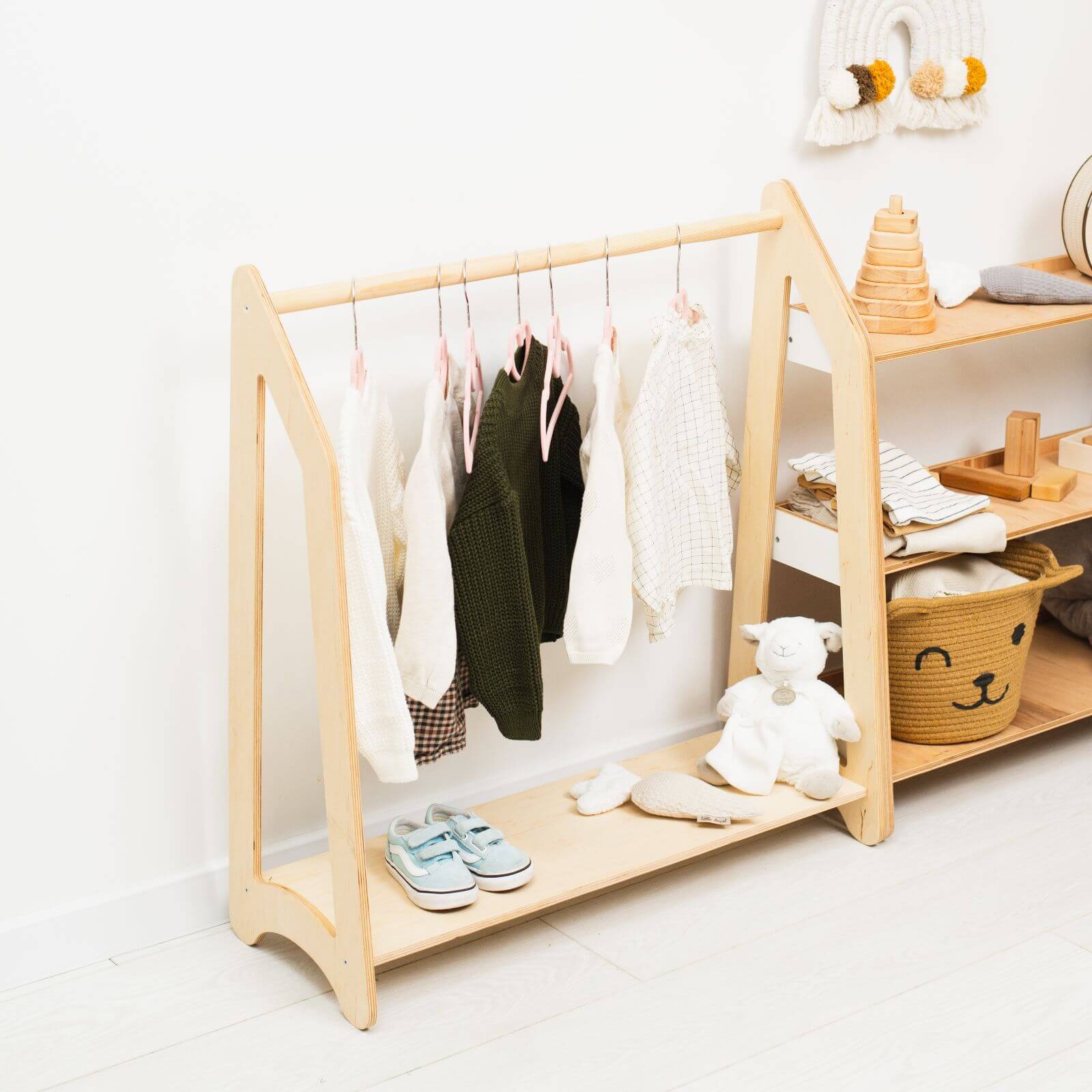 Wooden Clothing Rack