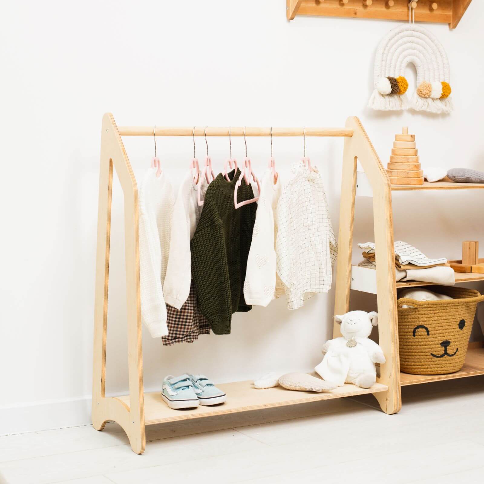 Wooden Clothing Rack