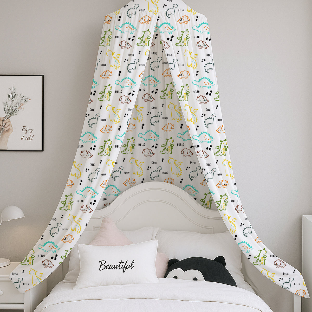 PushpLinen Dinos Printed Canopy