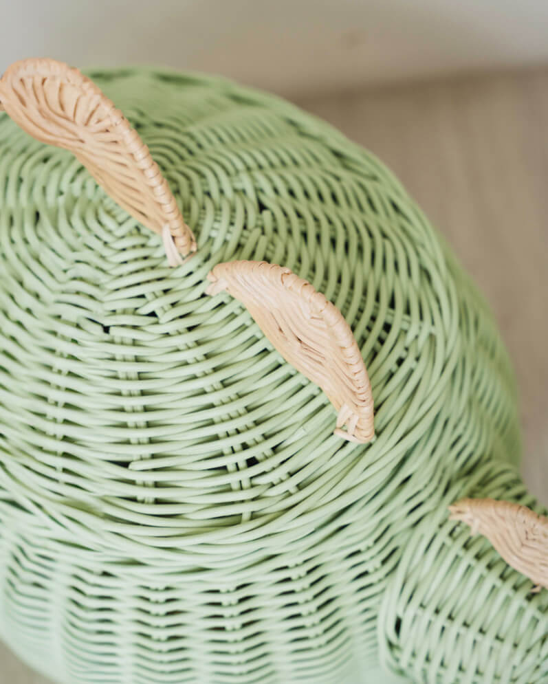 MOMIJI Dinosaur Storage Basket Mint Green - Large MOMIJI US LLC