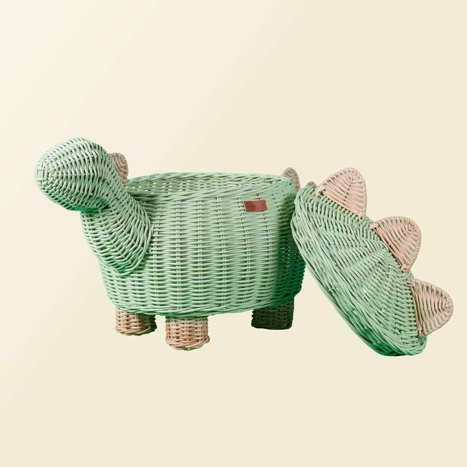 MOMIJI Dinosaur Storage Basket Mint Green - Large MOMIJI US LLC