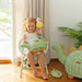 MOMIJI Dinosaur Rattan Storage Basket Mint Green - Small MOMIJI US LLC