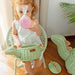 MOMIJI Dinosaur Rattan Storage Basket Mint Green - Small MOMIJI US LLC