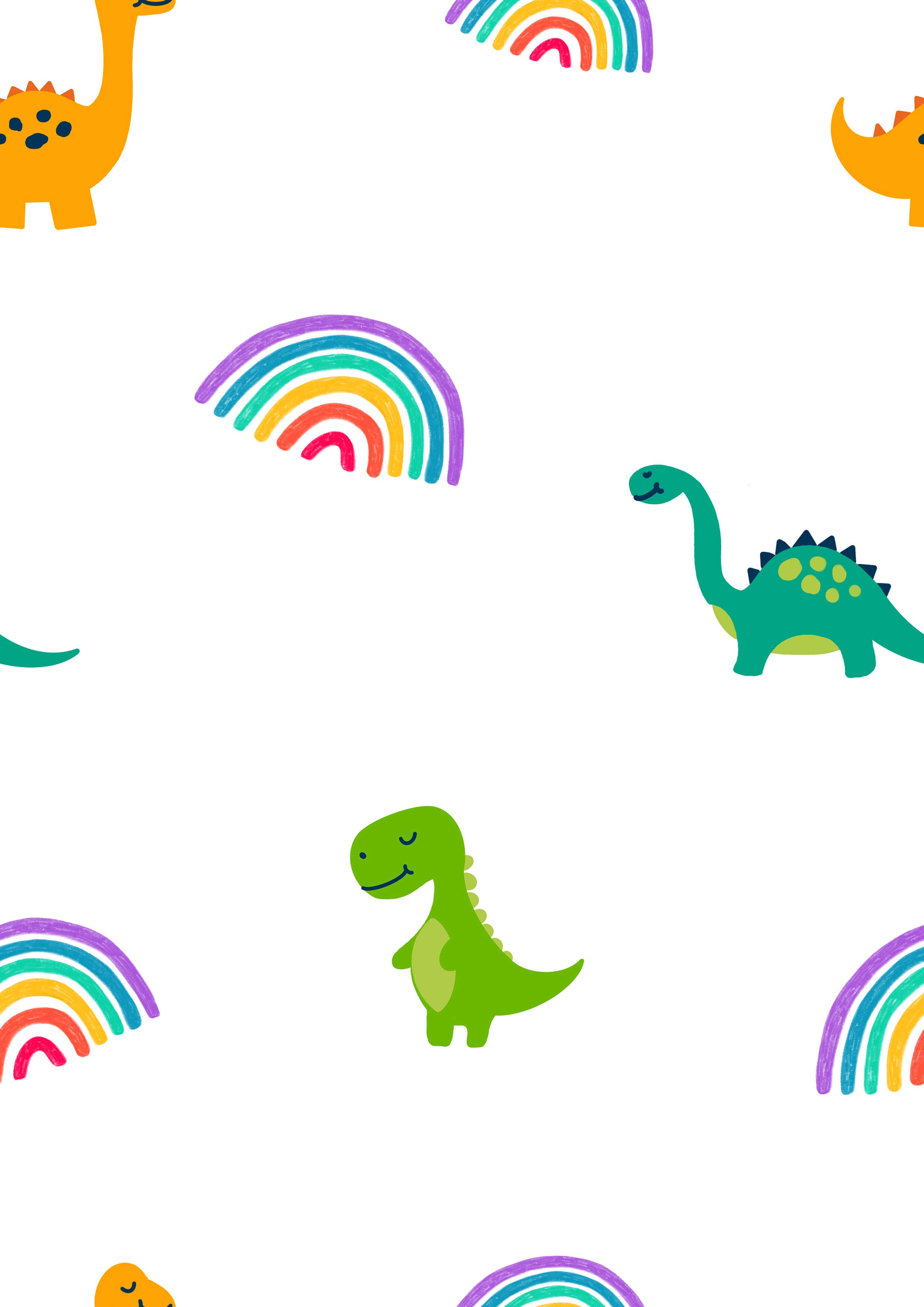 PushpLinen Dinosaur & Rainbow Printed Canopy
