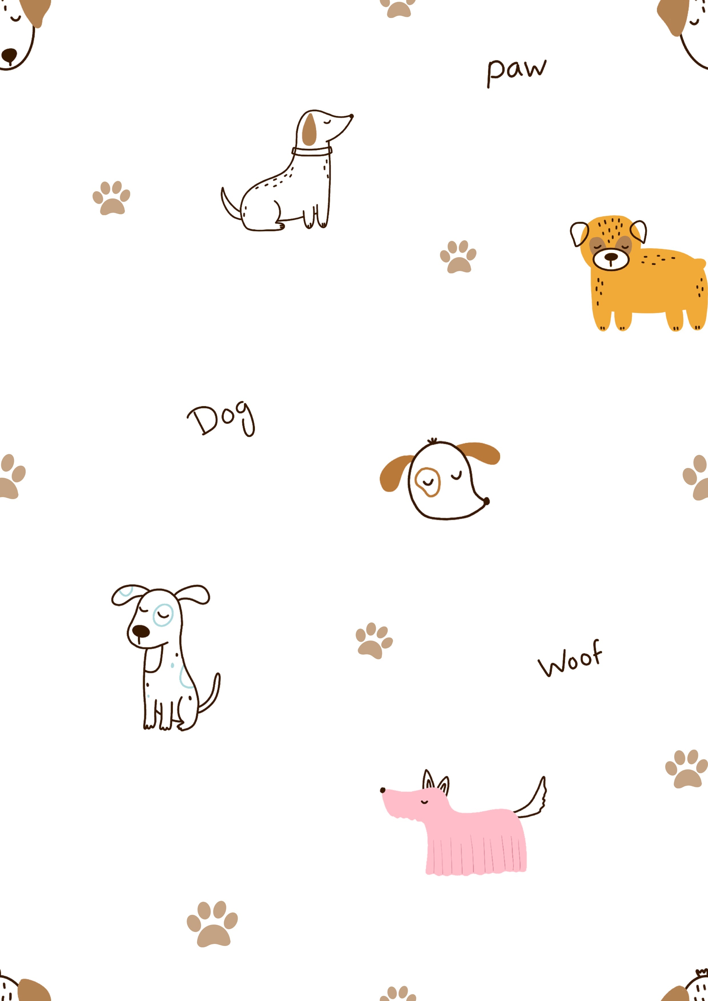 PushpLinen Dog Paw Woof Printed Canopy