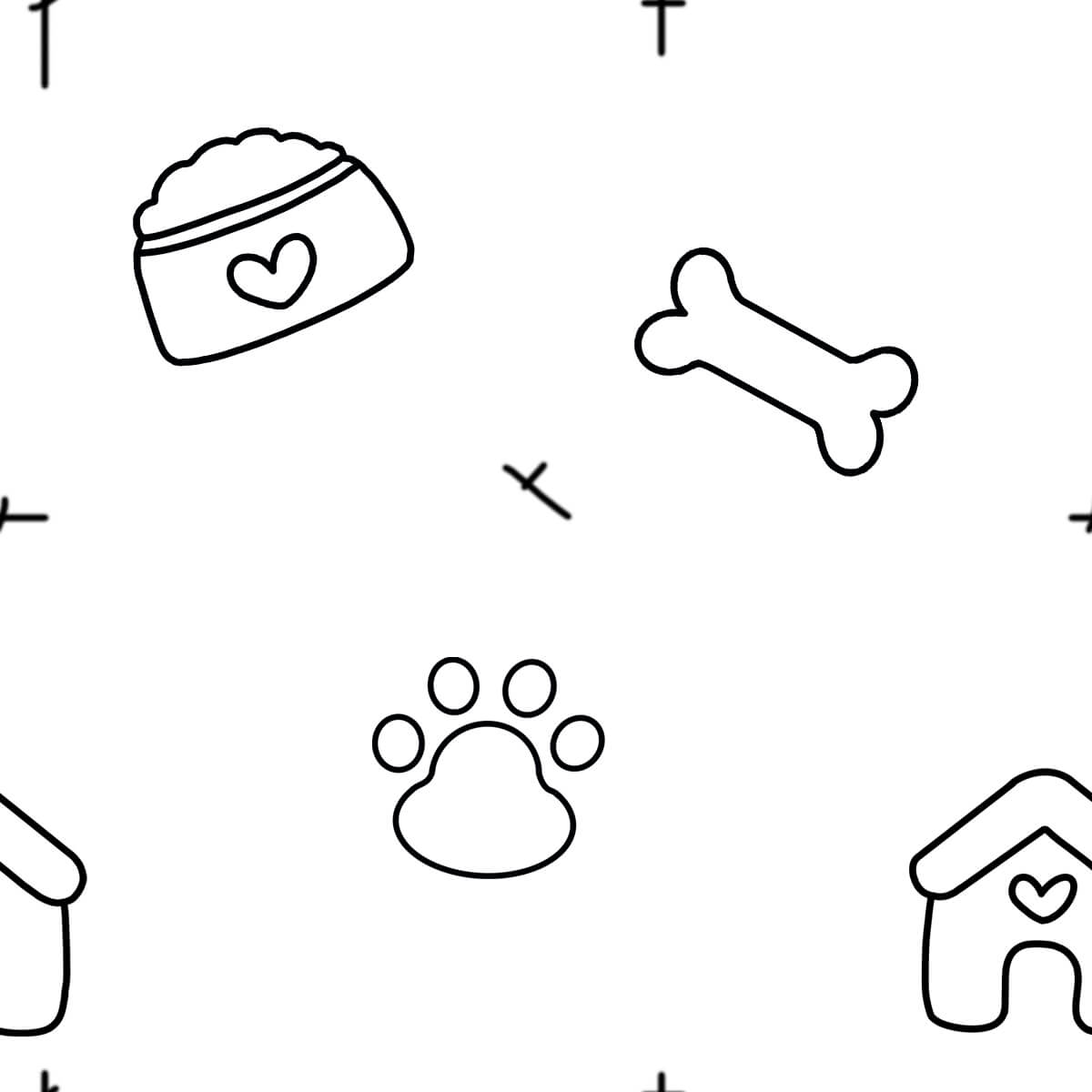 PushpLinen Dog Toy Food Bone Printed Canopy