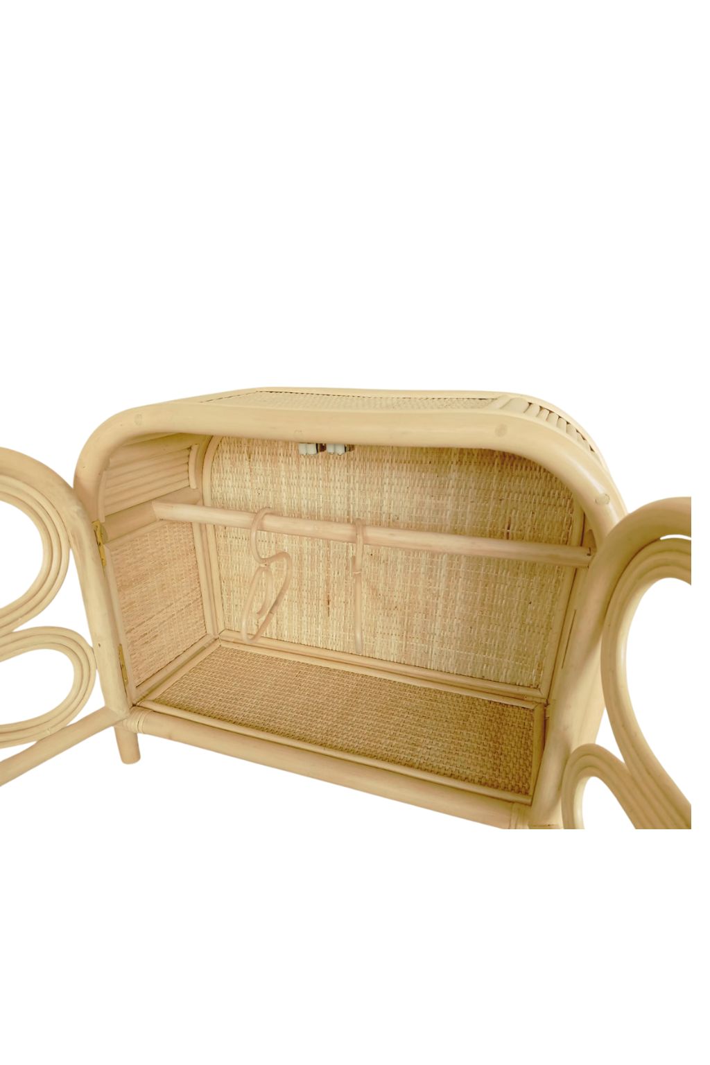 Lullaby Rattan Rattan Doll Clothes Wardrobe | Boho Butterfly Dresser for Kids | Eco-Friendly Nursery Decor