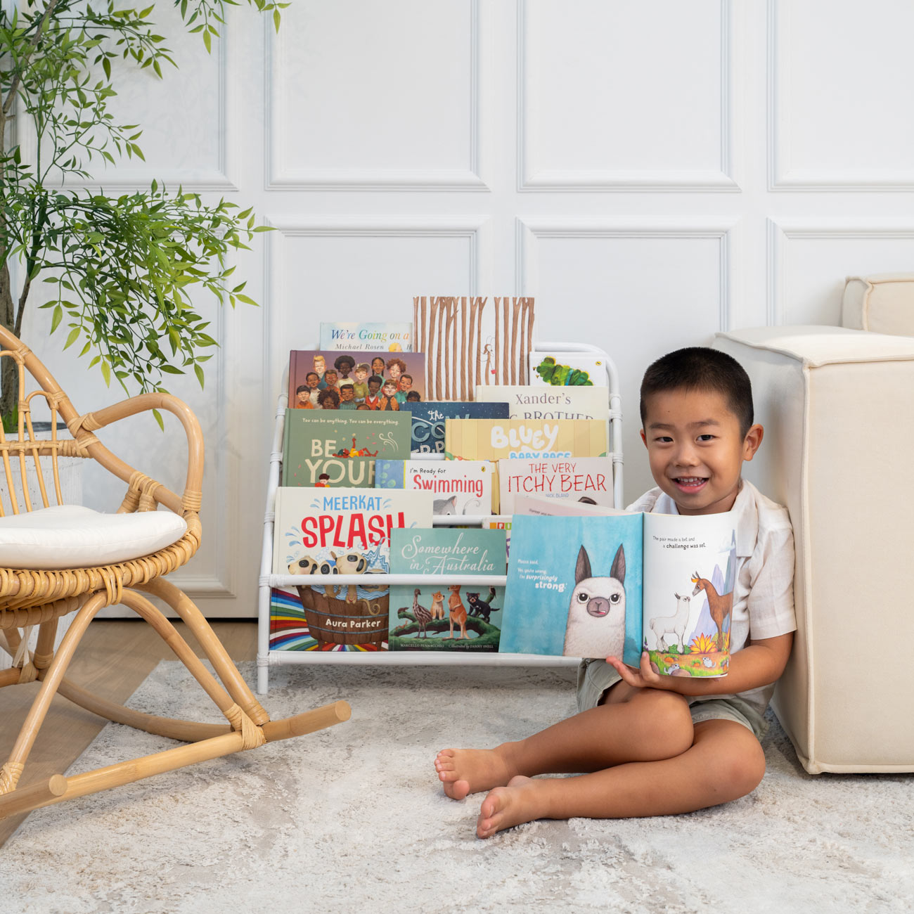MOMIJI Elena Kids Montessori Bookshelf - White MOMIJI US LLC