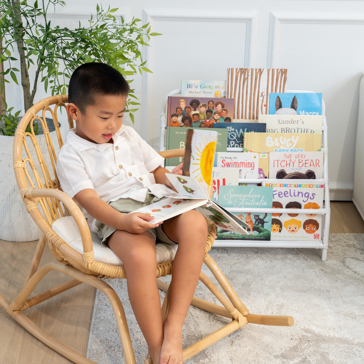 MOMIJI Elena Kids Montessori Bookshelf - White MOMIJI US LLC