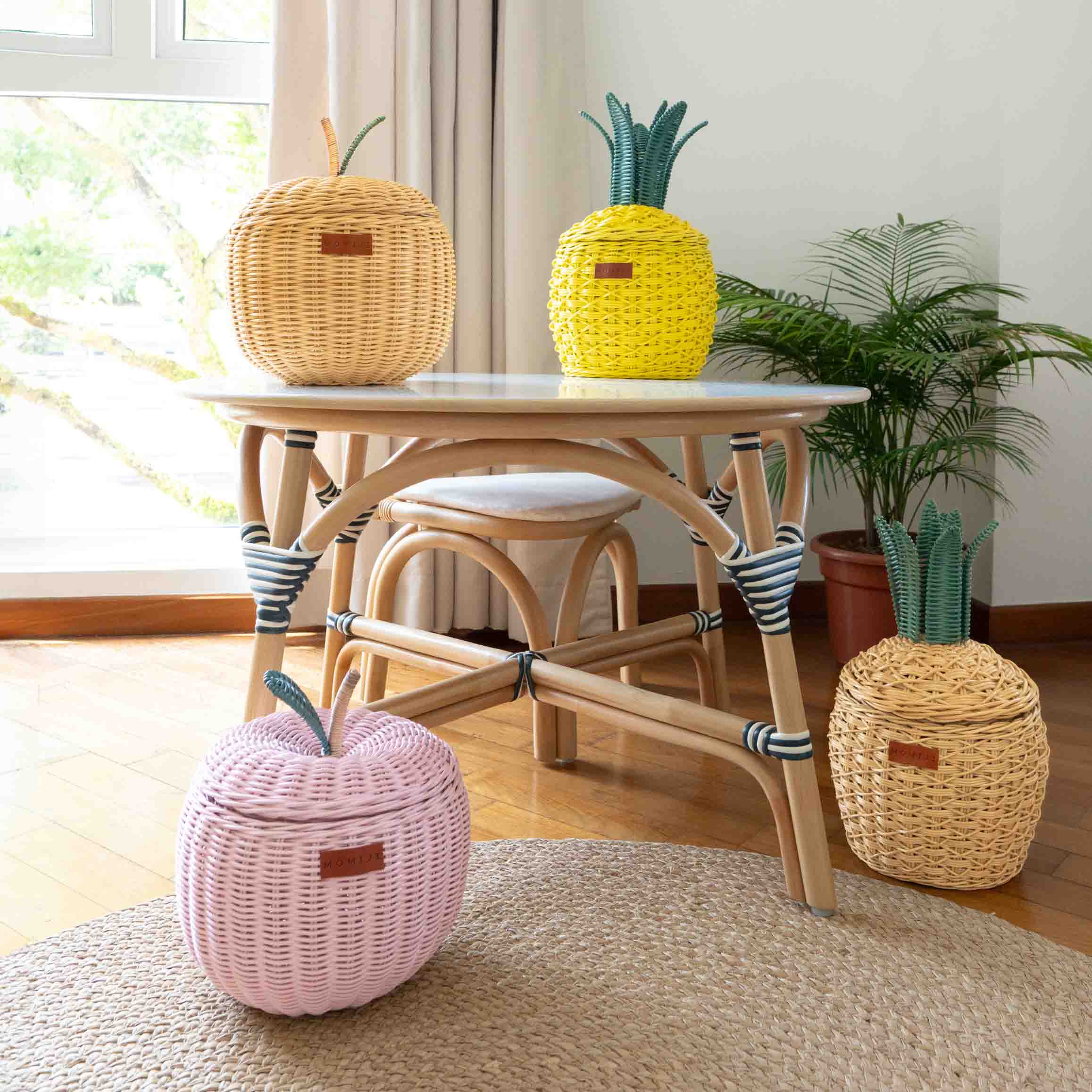 MOMIJI Pineapple Rattan Storage Basket Natural - Small MOMIJI US LLC
