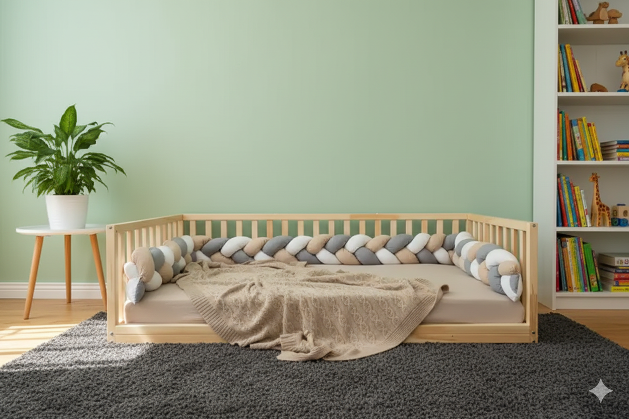 Somo - Montessori Floor Bed with Railings