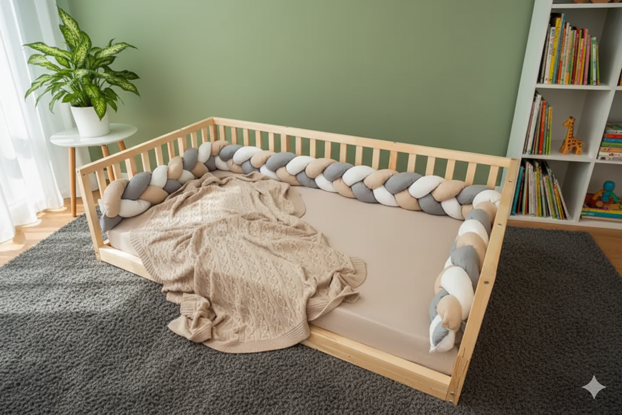 Somo - Montessori Floor Bed with Railings