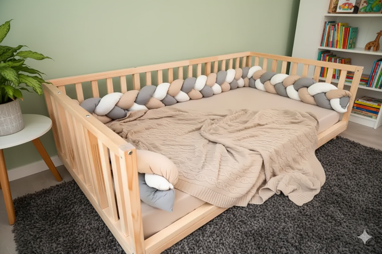 Somo - Montessori Floor Bed with Railings