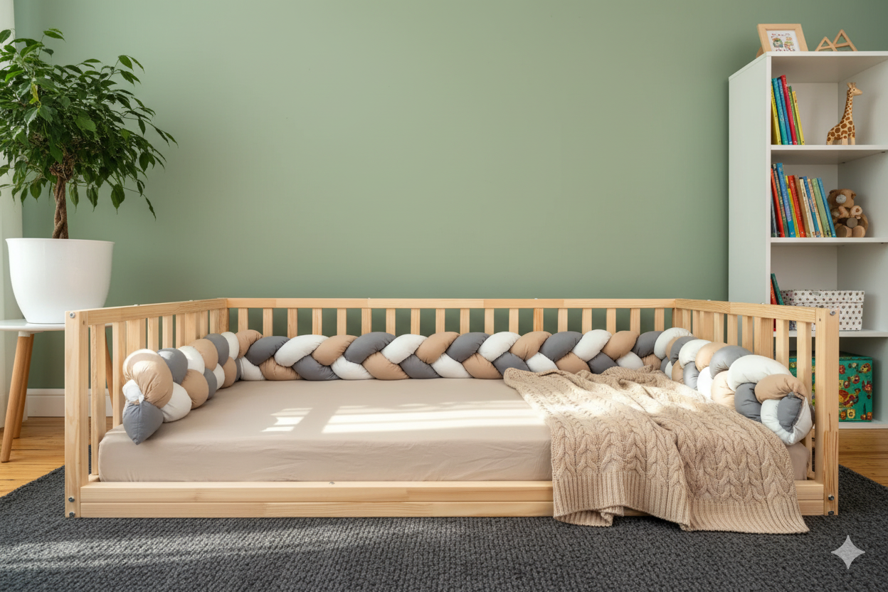 Somo - Montessori Floor Bed with Railings