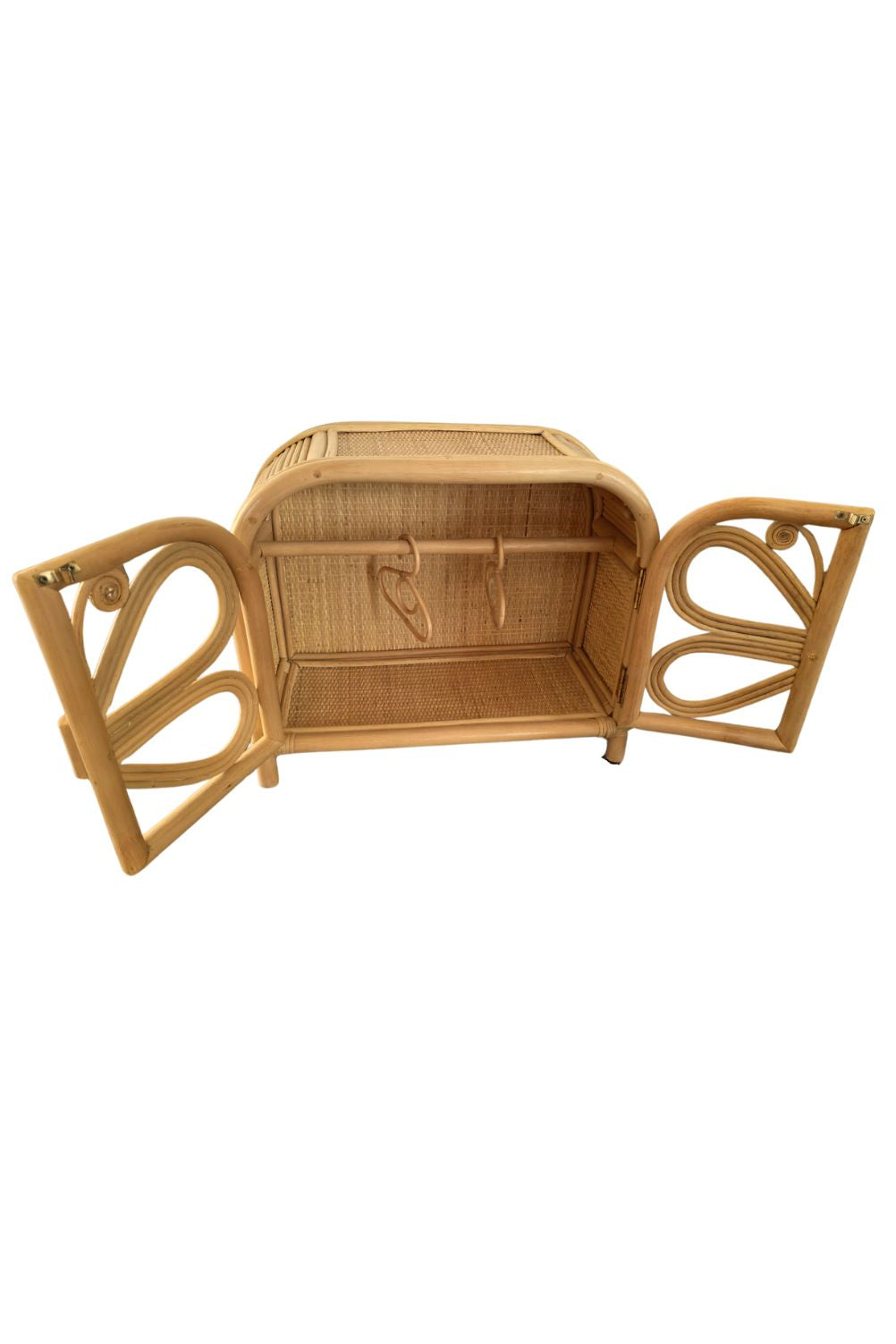 Lullaby Rattan Rattan Doll Clothes Wardrobe | Boho Butterfly Dresser for Kids | Eco-Friendly Nursery Decor