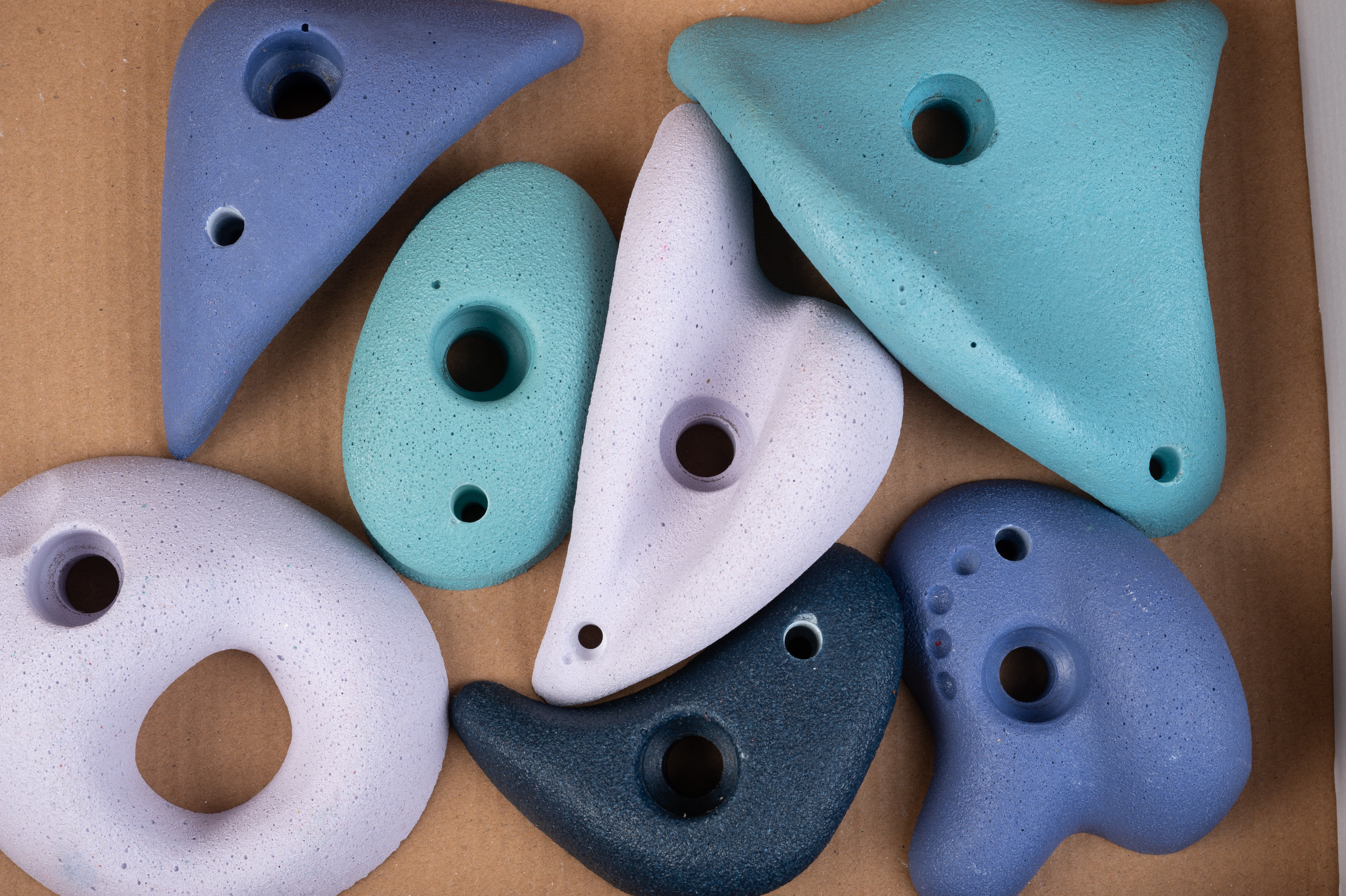 Everett & Avery Co. Premium Rock Climbing Holds (Aurora) - Glow-in-the-Dark Rock Climbing Holds