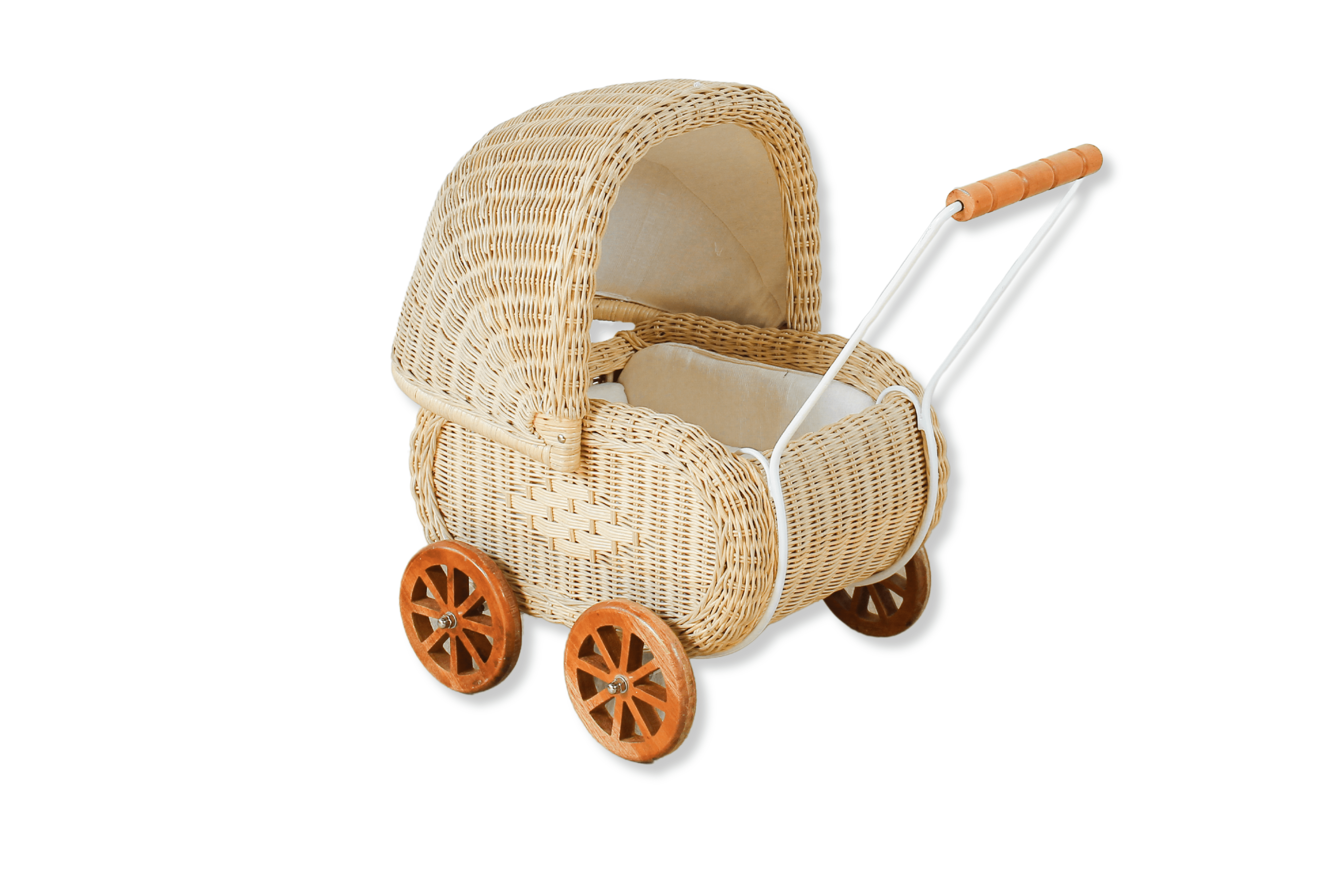 Lullaby Rattan Vintage Charm Rattan Doll Pram